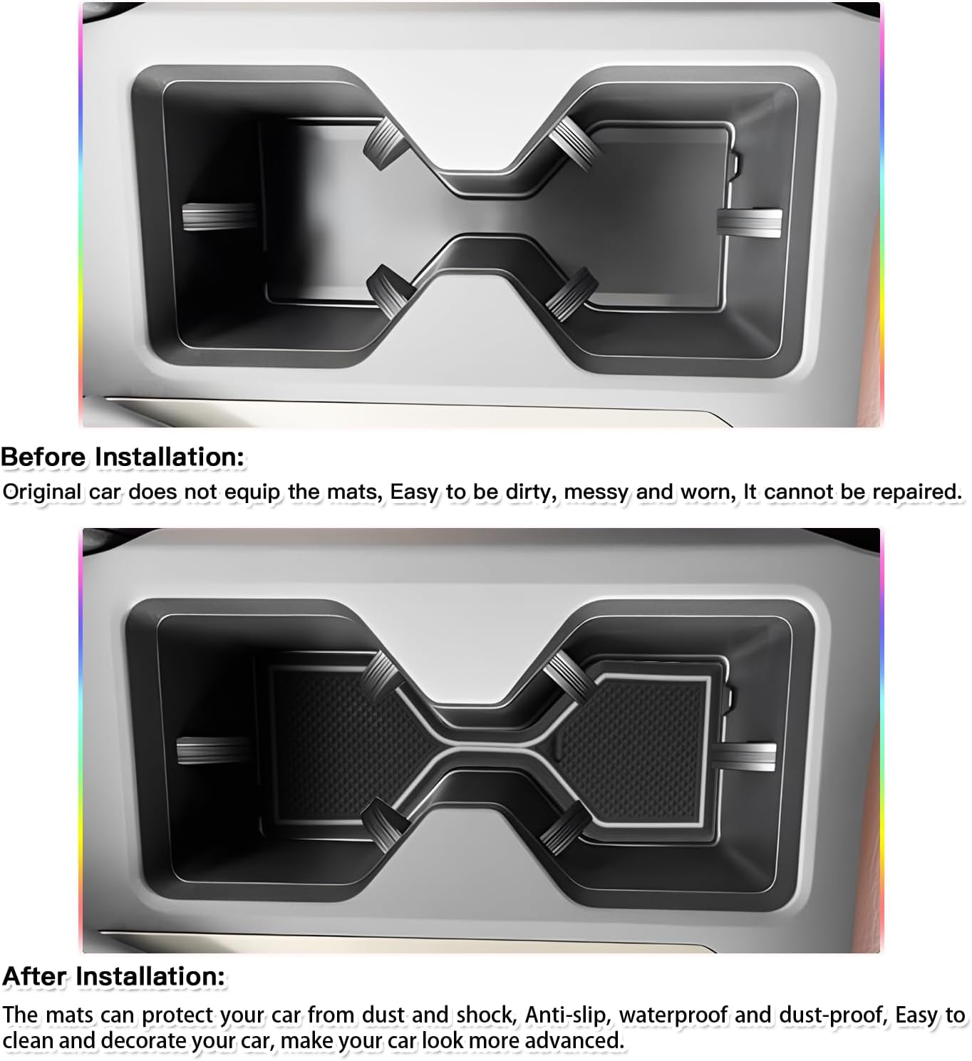 For Toyota Land Cruiser Door Compartment Cup Console Liners 2024 2025 2026