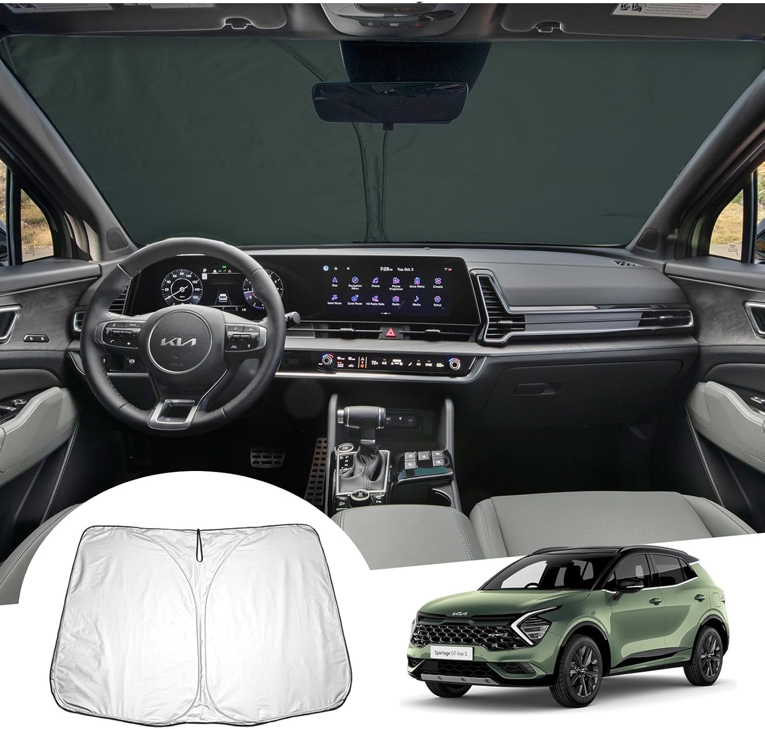 For Kia Sportage NQ5 QL Front Windshield Sunshade 2016-2025+