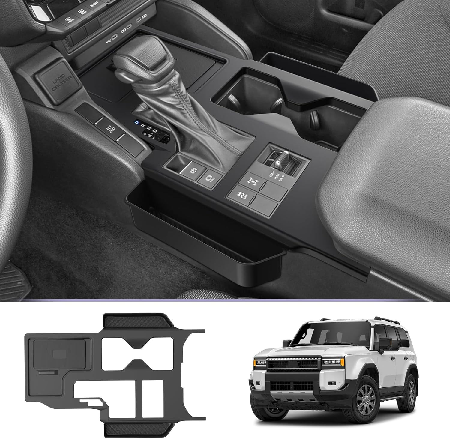 For Toyota Land Cruiser 250 Prado J250 LC250 Seat Gap Storage Box 2024 2025 2026