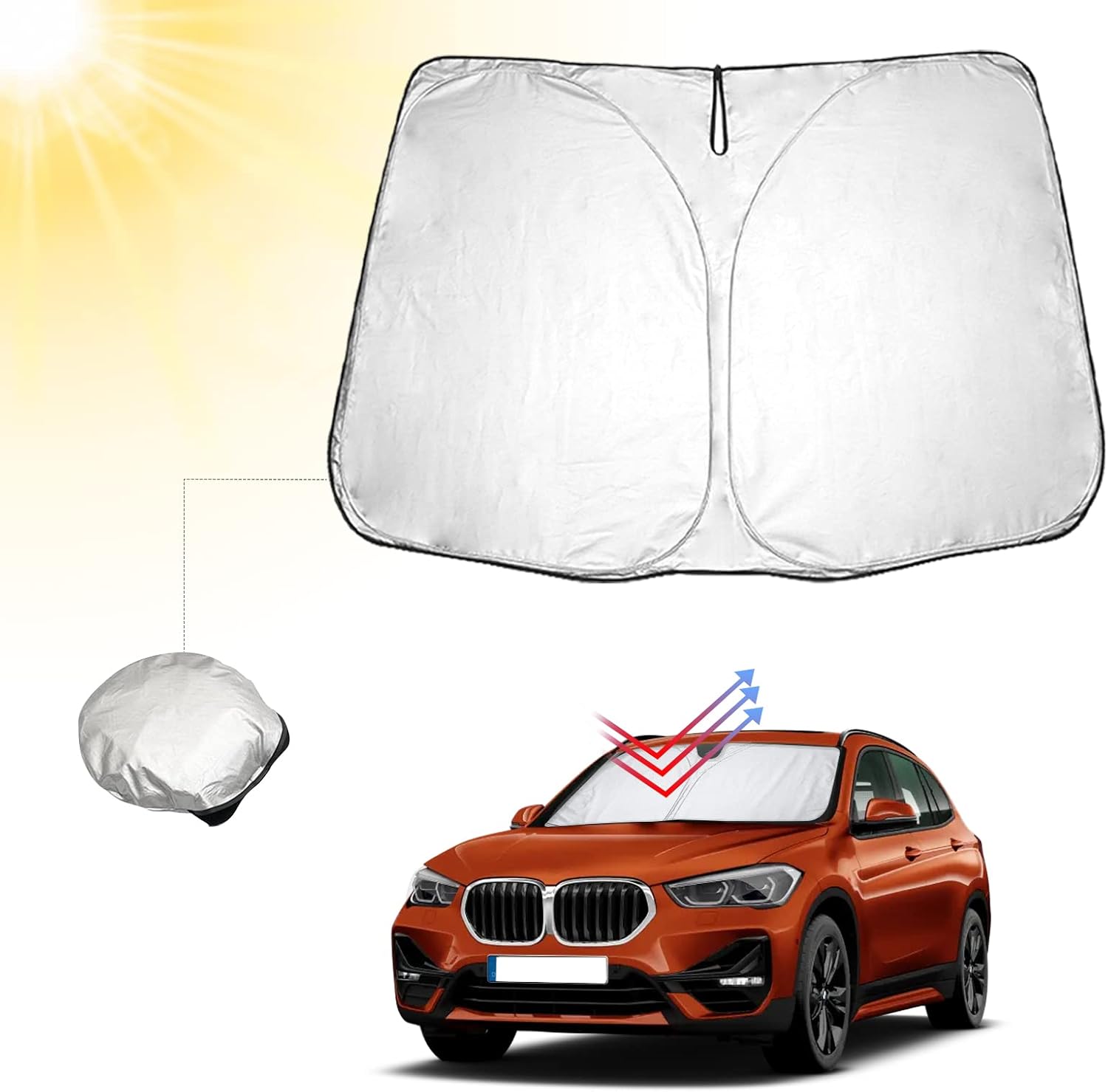 For BMW X1 U11 Car Windshield Folding Anti-UV Sun Visor 2016-2025+