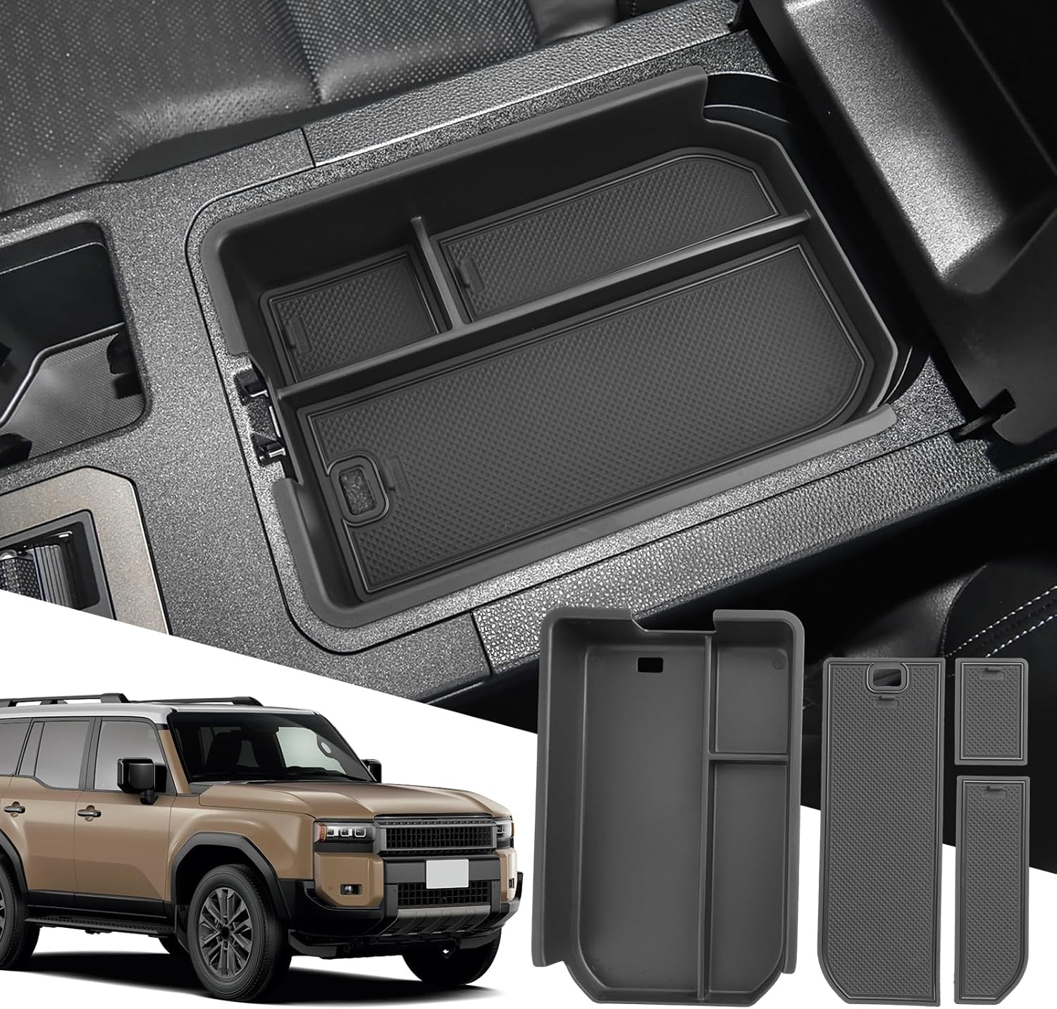 For Toyota Land Cruiser LC250 Prado J250 Center Armrest Organizer 2024 2025 2026