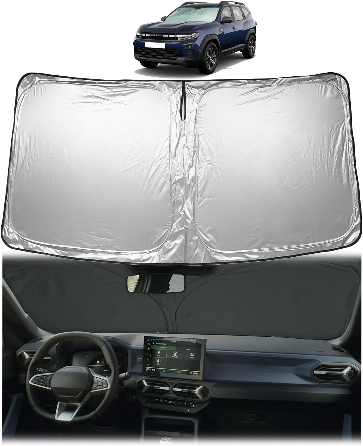 For Dacia Bigster Sun Protection Front Windscreen Sun Visor 2025 2026
