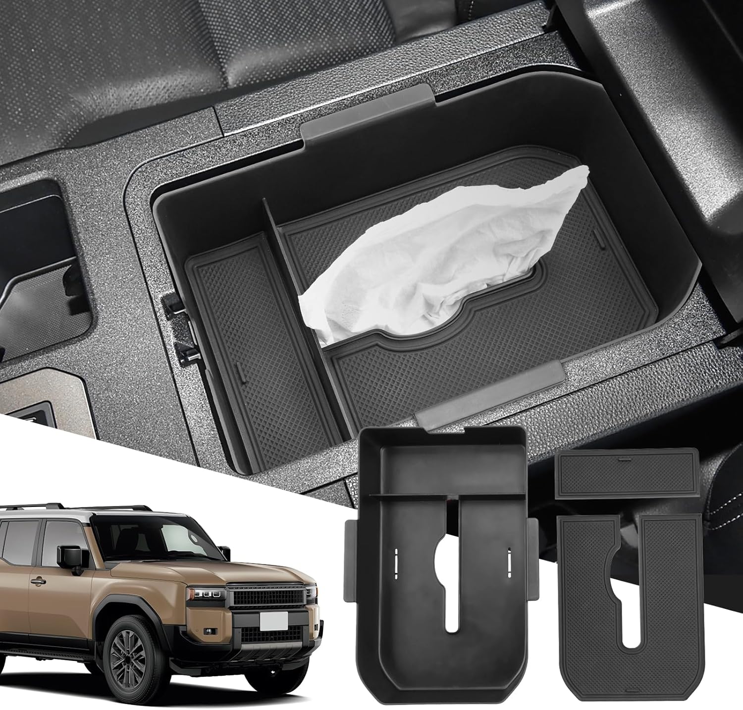 For Toyota Land Cruiser LC250 Prado J250 Center Armrest Organizer 2024 2025 2026