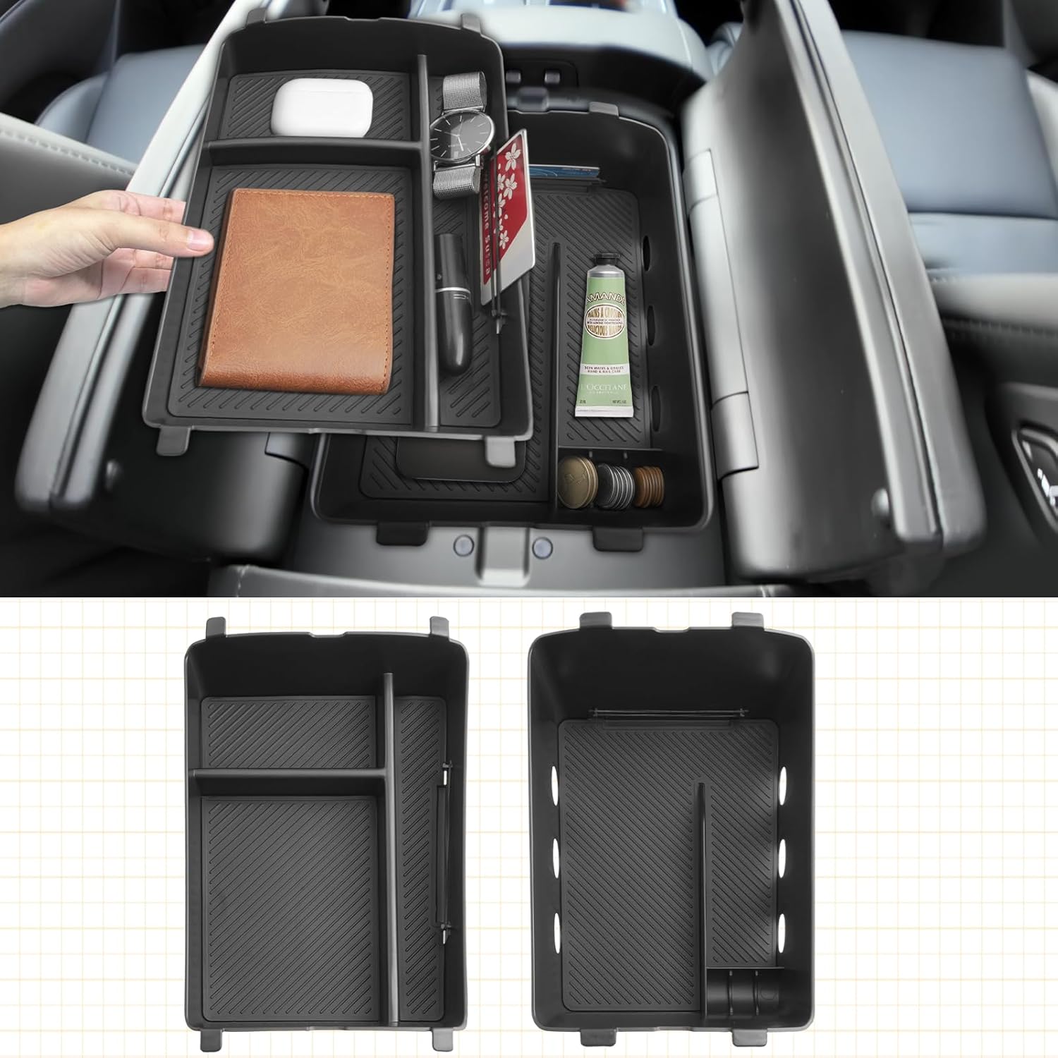 For Hyundai Palisade Hybrid Calligraphy 7-Seater Console Armrest Box 2026+