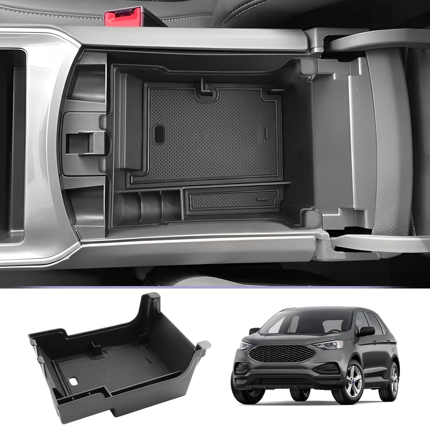 Ford Edge SE/SEL/ST-Line/Titanium/ST Center Console Armrest Organizer Tray 2021 2022 2023 2024