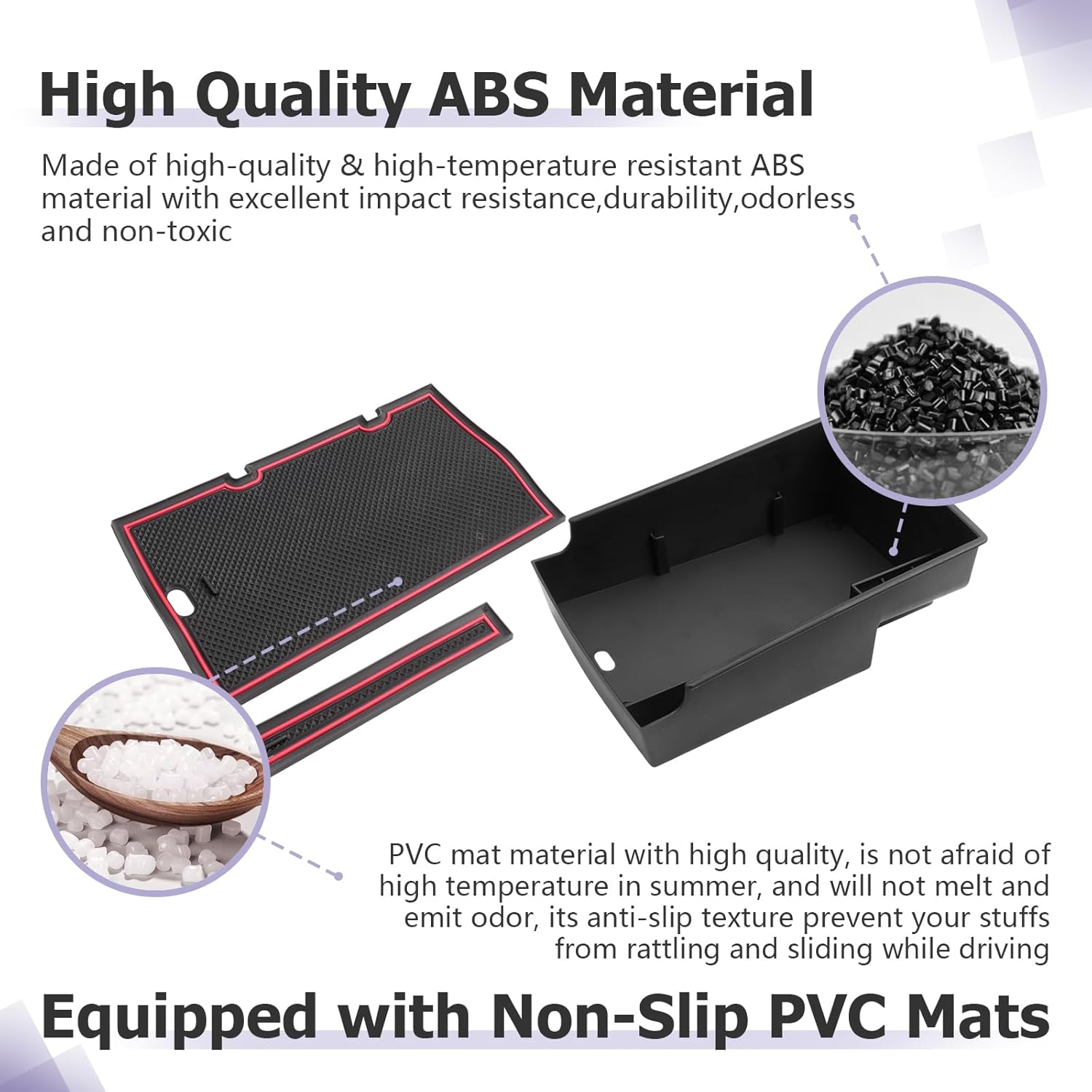 For Hyundai Kona EV SE/SEL/Limited Center Console Armrest Organizer 2019-2023