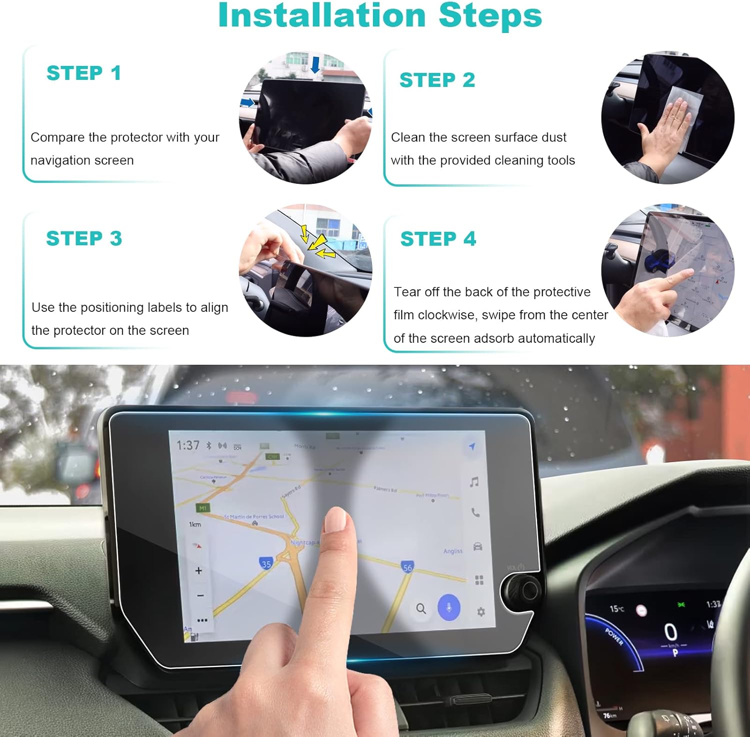 Toyota RAV4 10,5" Displayschutzfolie 2023+