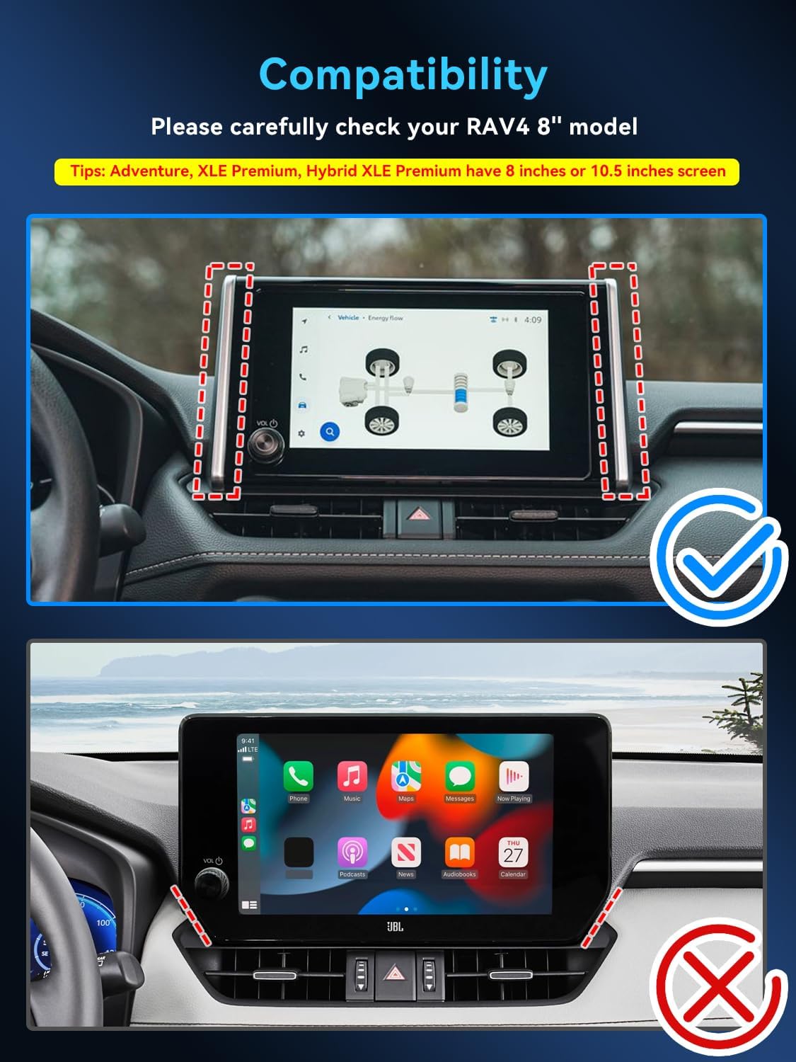 For Toyota RAV4 12.3" Screen Protector 2023+