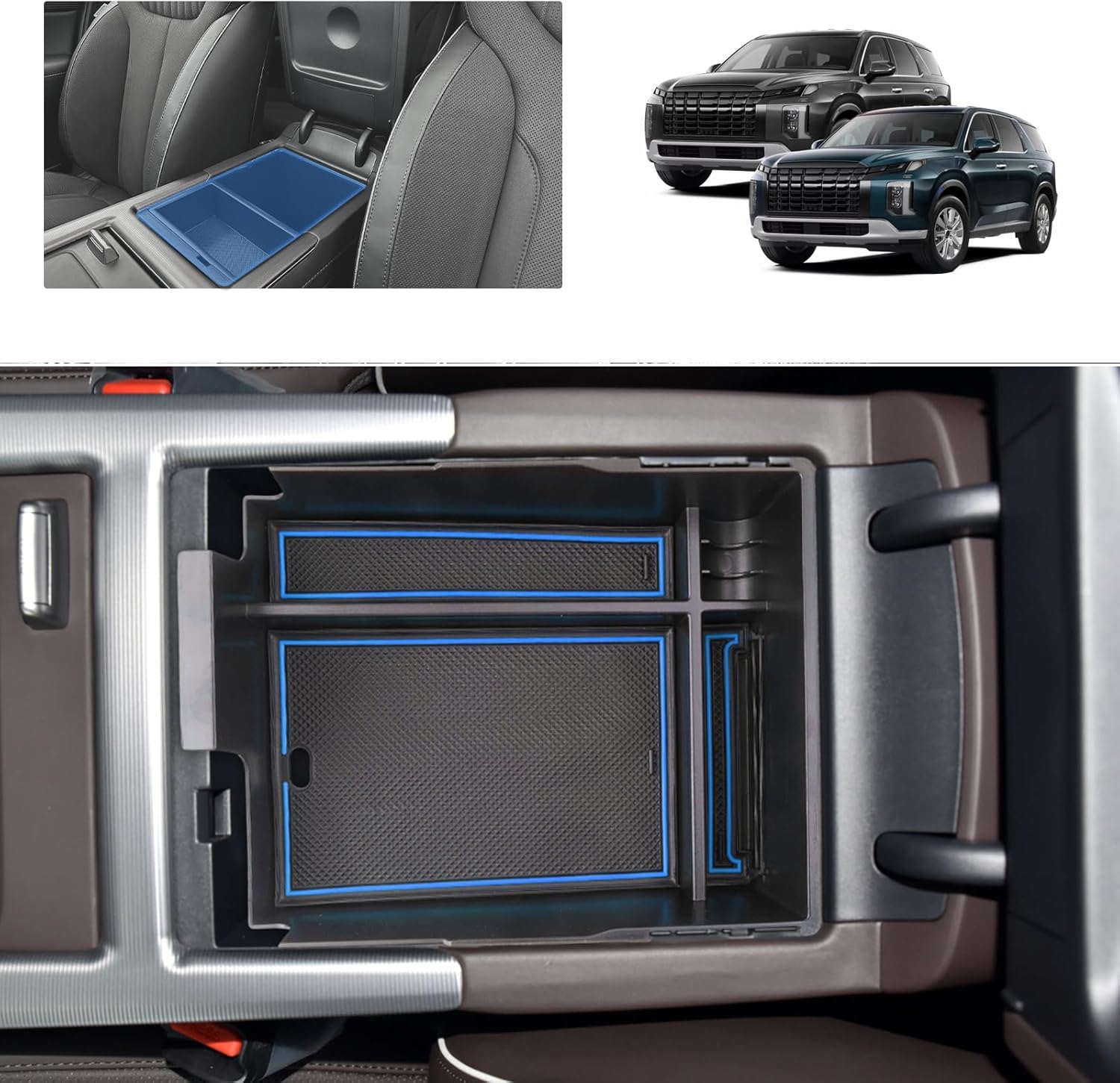 For Hyundai Palisade SE/SEL/XRT/Limited/Calligraphy Center Console Armrest Organizer Tray 2023 2024 2025