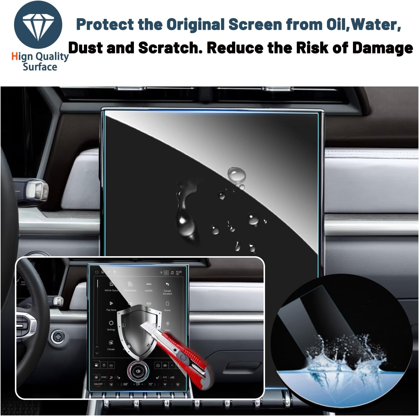For GMC Terrain (Elevation/AT4/Denali) 15" Nagivation Display Touch Screen Protector 2024+