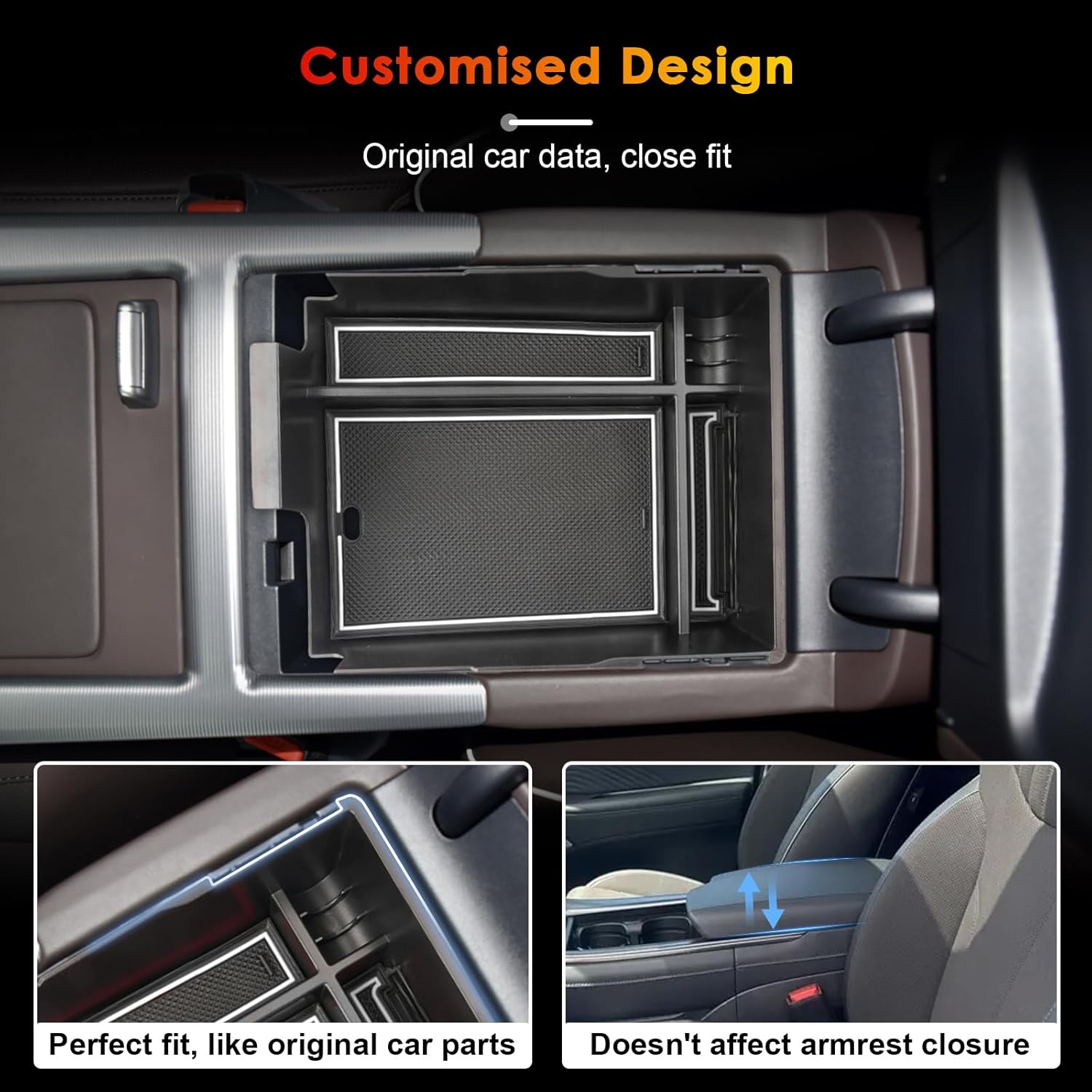 For Hyundai Palisade SE/SEL/XRT/Limited/Calligraphy Center Console Armrest Organizer Tray 2023 2024 2025