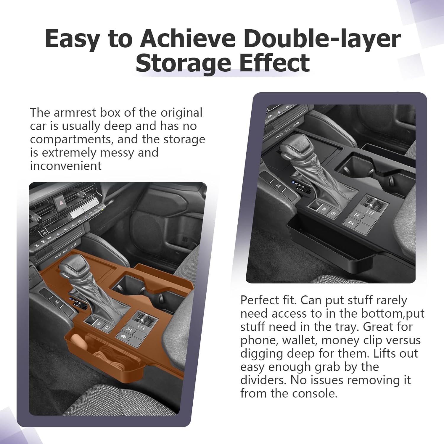 For Toyota Land Cruiser 250 Prado J250 LC250 Seat Gap Storage Box 2024 2025 2026