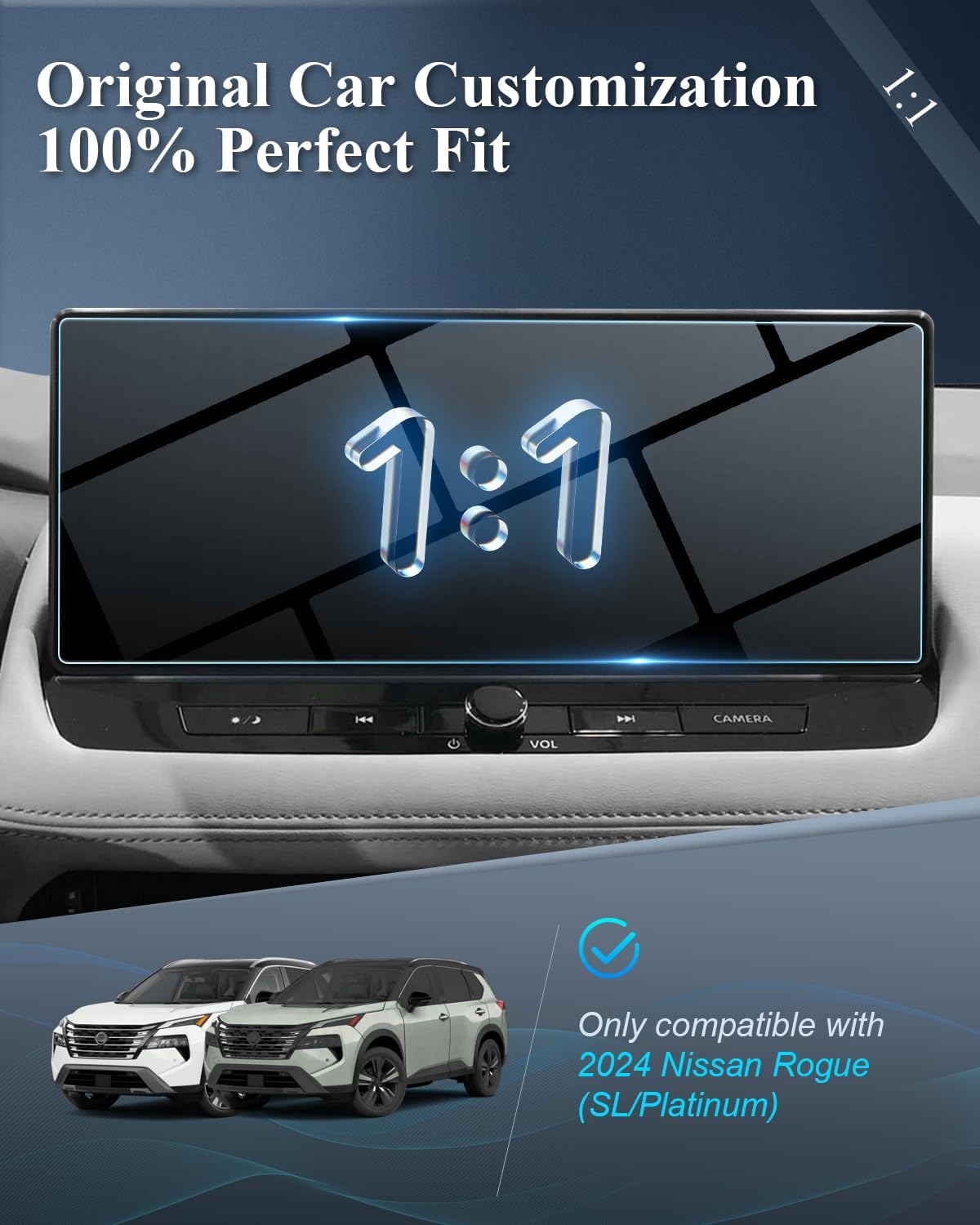 Nissan Altima SL/ Rogue SL/ Platinum 12.3" Navigation Screen Protector 2022+