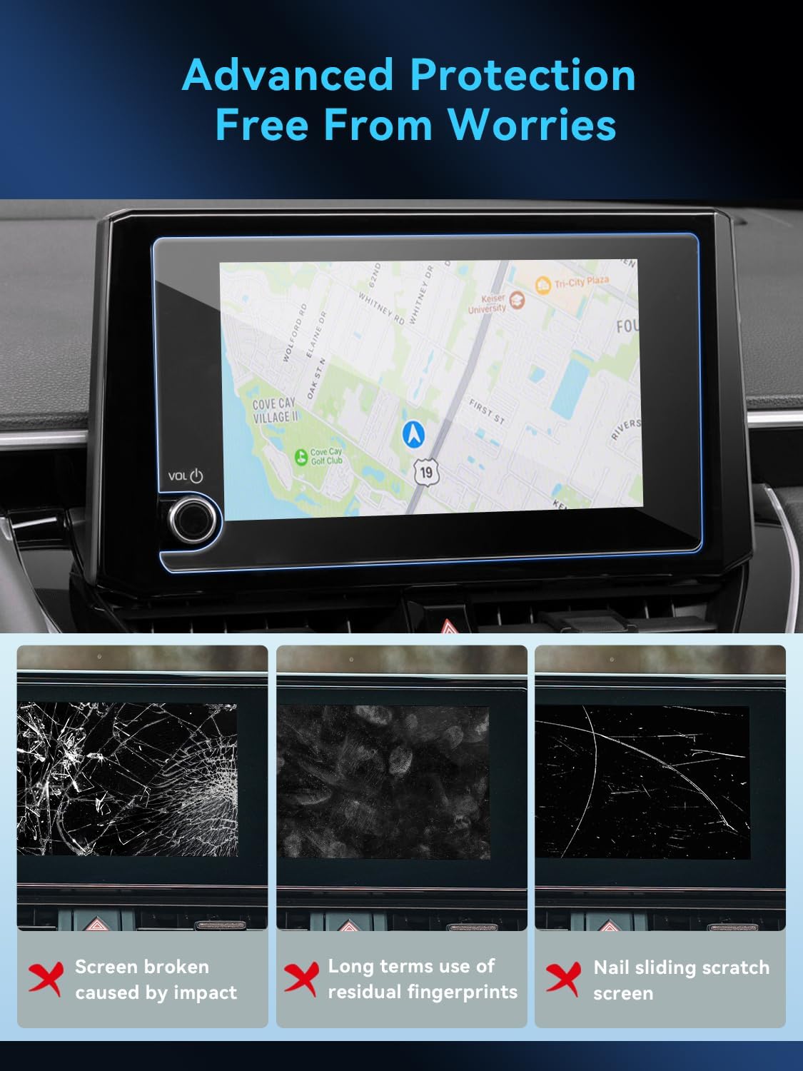 For Toyota RAV4 12.3" Screen Protector 2023+