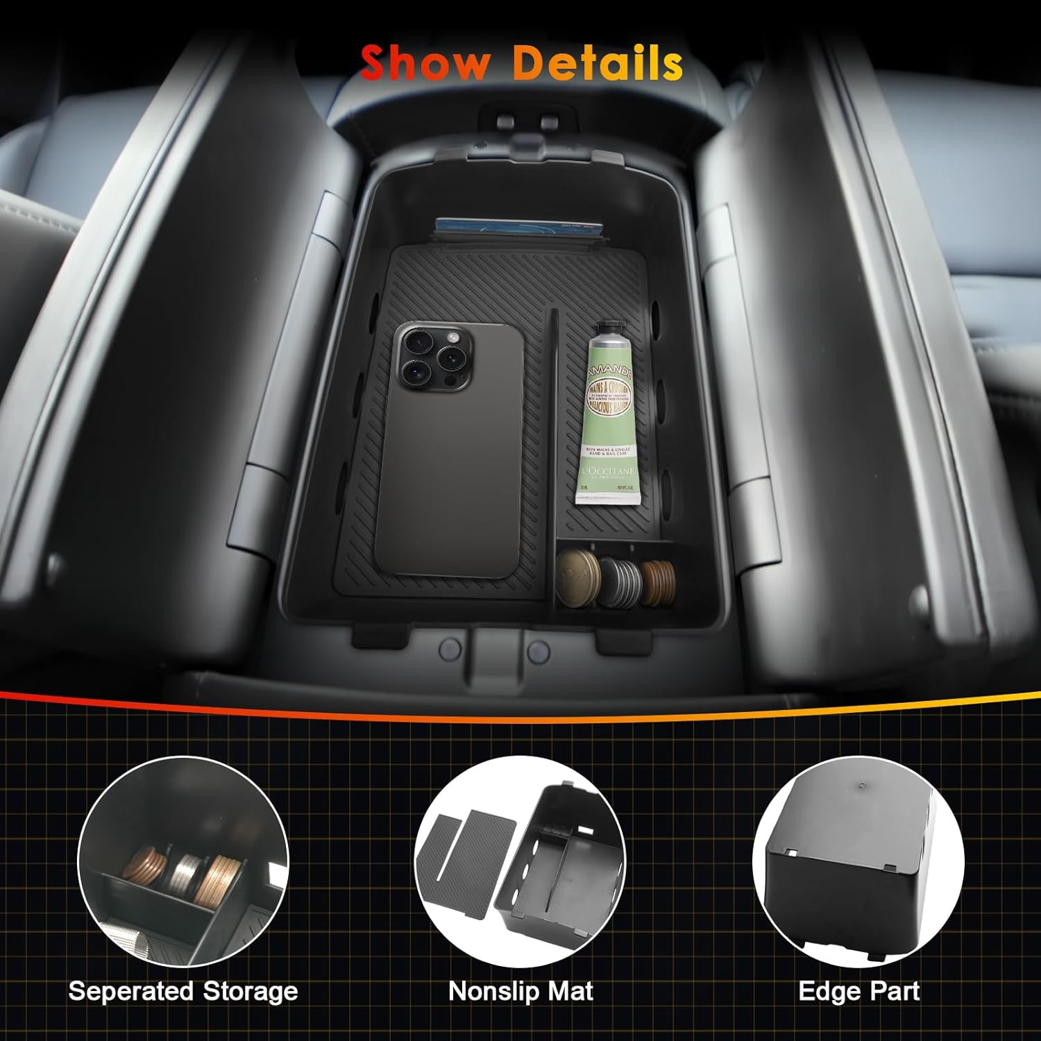 For Hyundai Palisade Hybrid Calligraphy 7-Seater Console Armrest Box 2026+