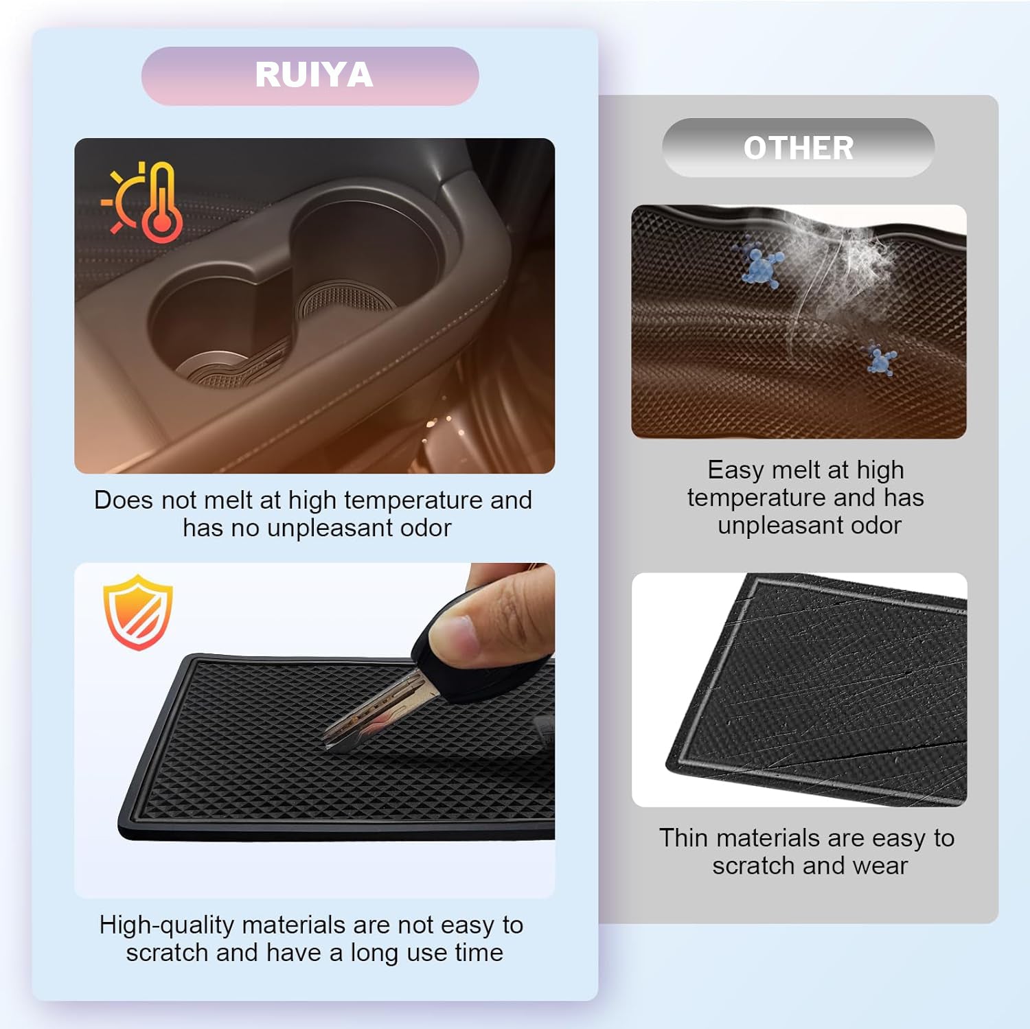 For Hyundai Palisade SE/SEL/XRT/Limited/Calligraphy Center Console Liners Mats 2023 2024 2025