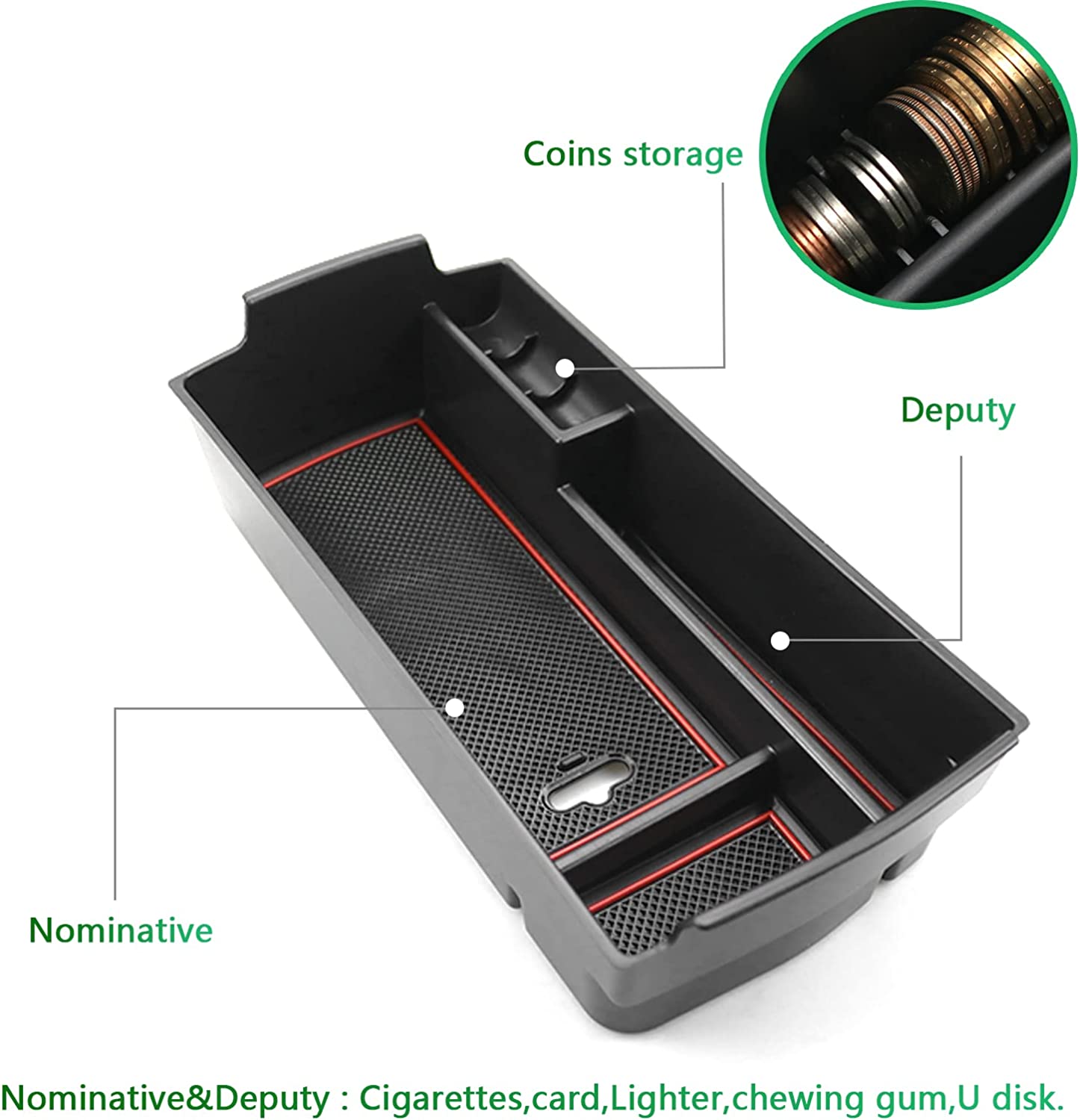 Citroen C5 Center Armrest Storage Tray 2018+ - LFOTPP Car Accessories