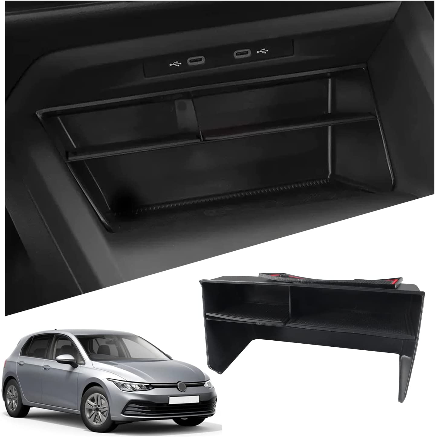 VW Golf 8 GTI Mk8 Center Armrest Storage Tray 2020+ - LFOTPP Car Accessories