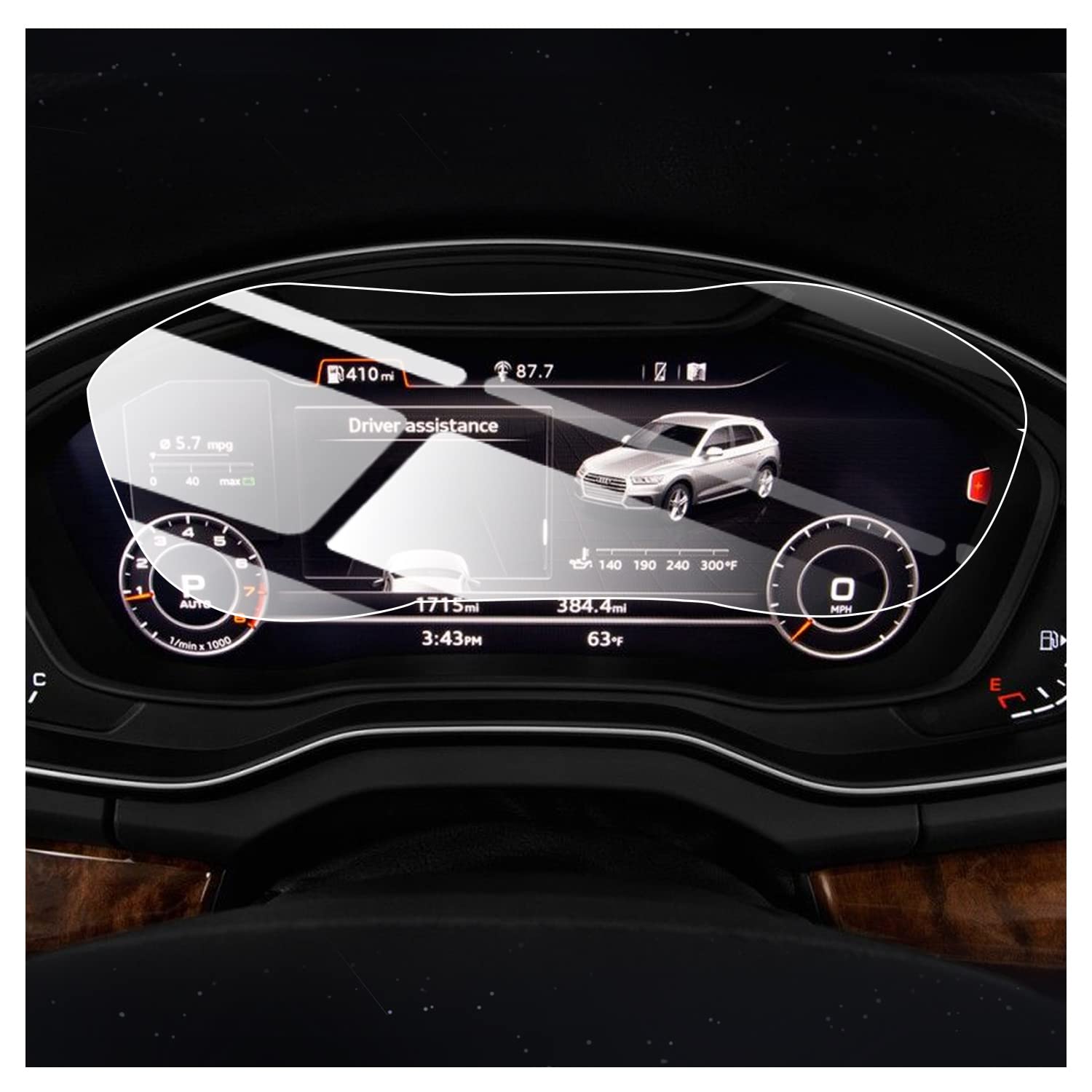 2x BROTECT Matte Displayschutzfolie für Audi A3 2023 Virtual cockpit Plus -  Entspiegelt, Anti-Fingerprint