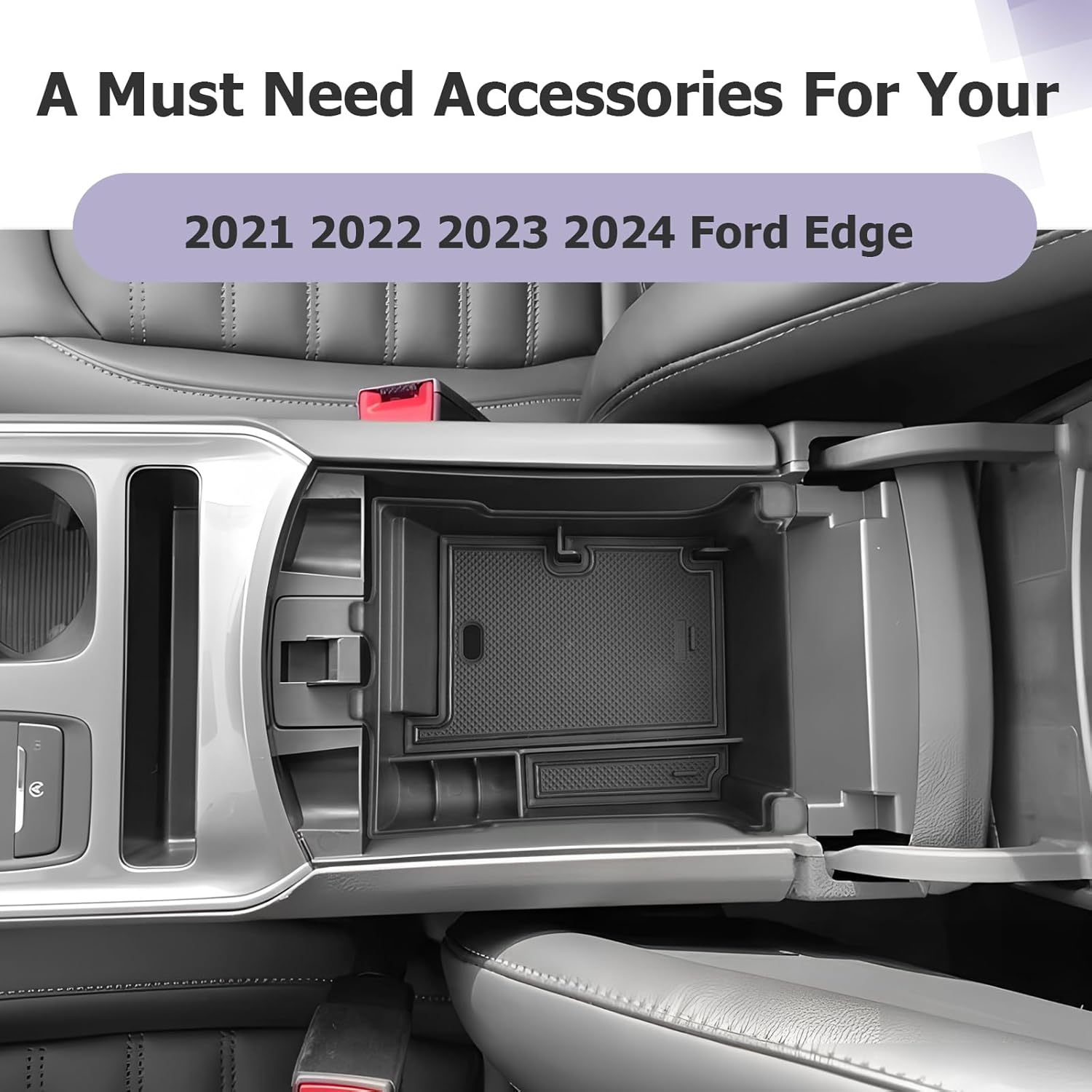 Ford Edge SE/SEL/ST-Line/Titanium/ST Center Console Armrest Organizer Tray 2021 2022 2023 2024