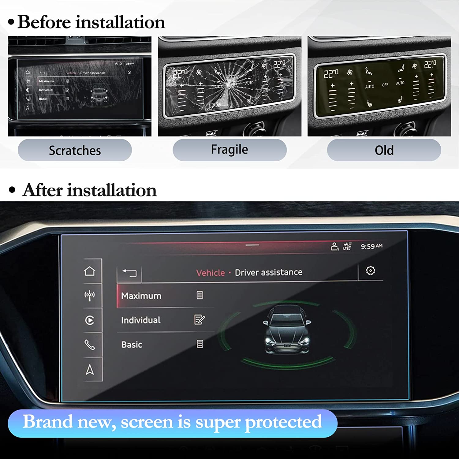 Audi A6 A7 Screen Protector 2019+ - LFOTPP Car Accessories