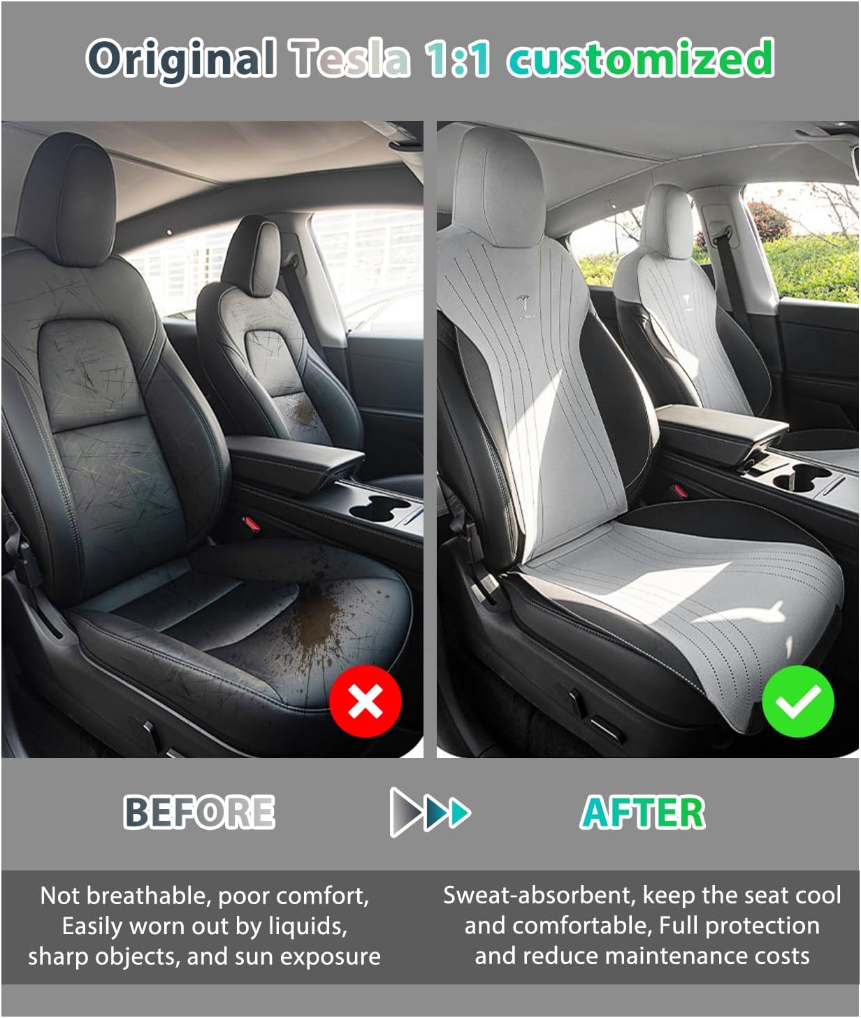 Tesla Model 3/Y Original Seat Cover (2pcs/set)