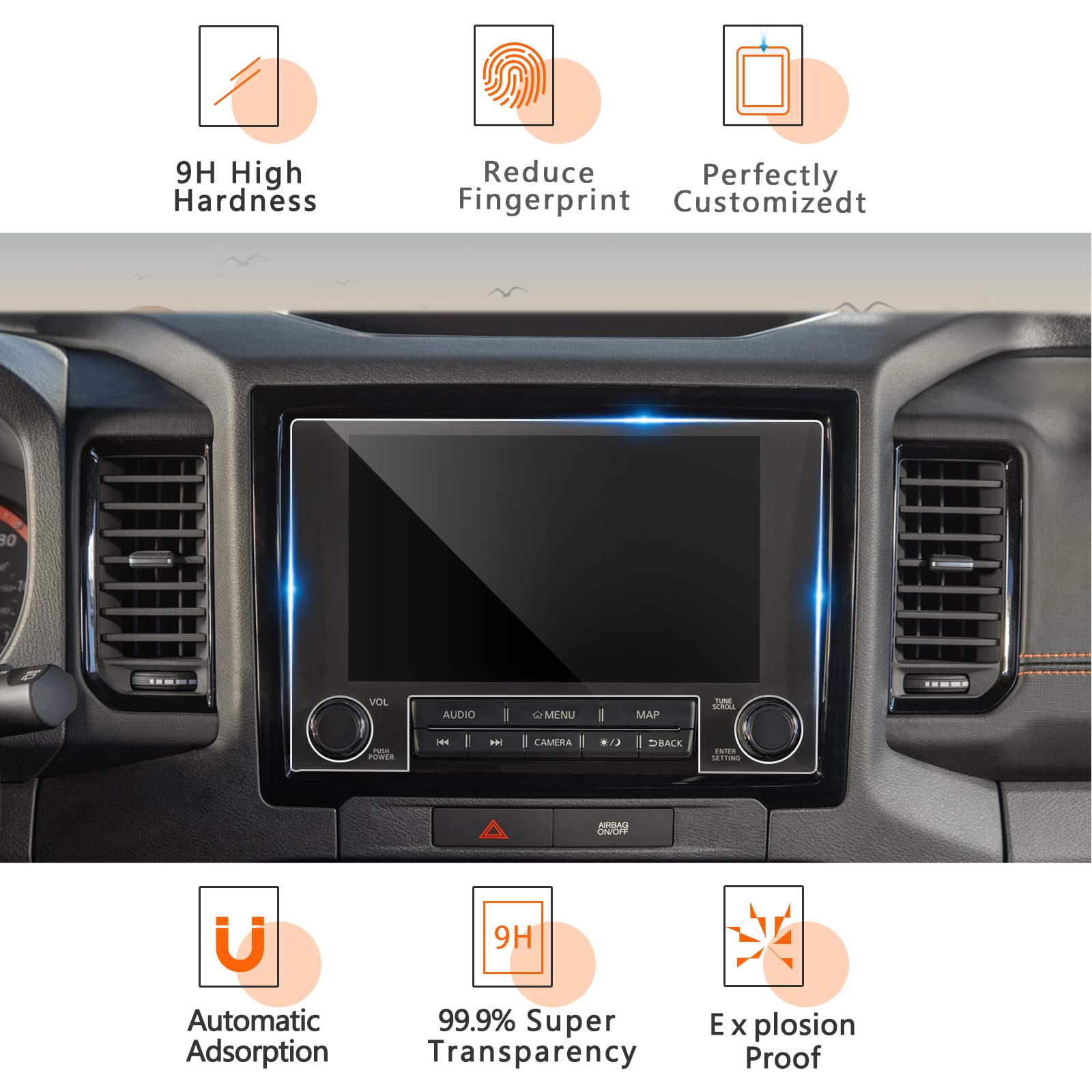 Nissan Frontier 9" Screen Protector 2022+ - LFOTPP Car Accessories
