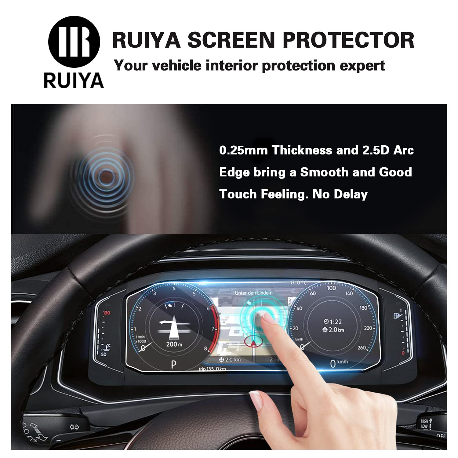 Protector de pantalla VW Tiguan Jetta Polo MK6 10.25 2019+