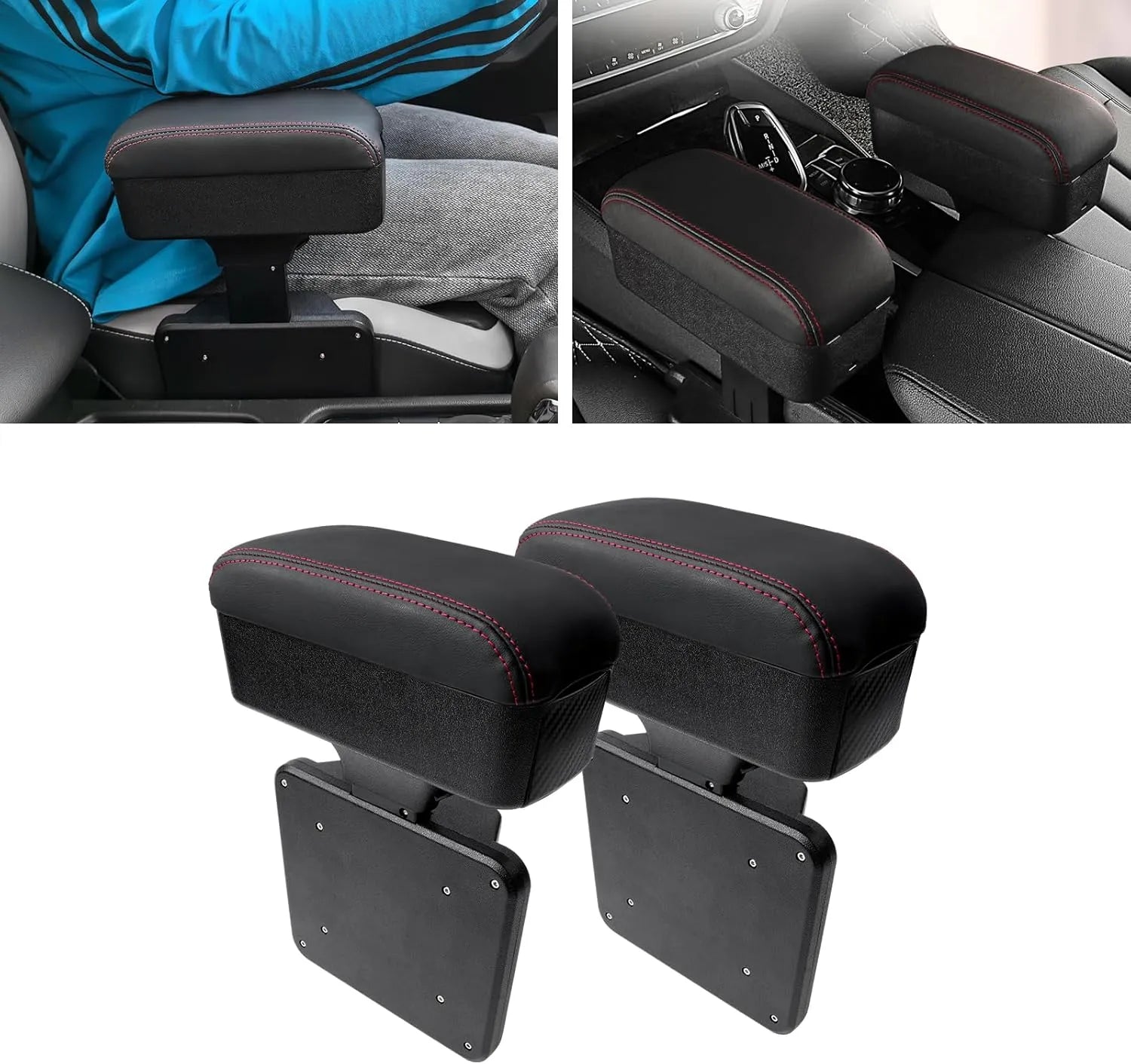 Ruiya Universal Height Adjustable Armrest Box with Wireless Charger