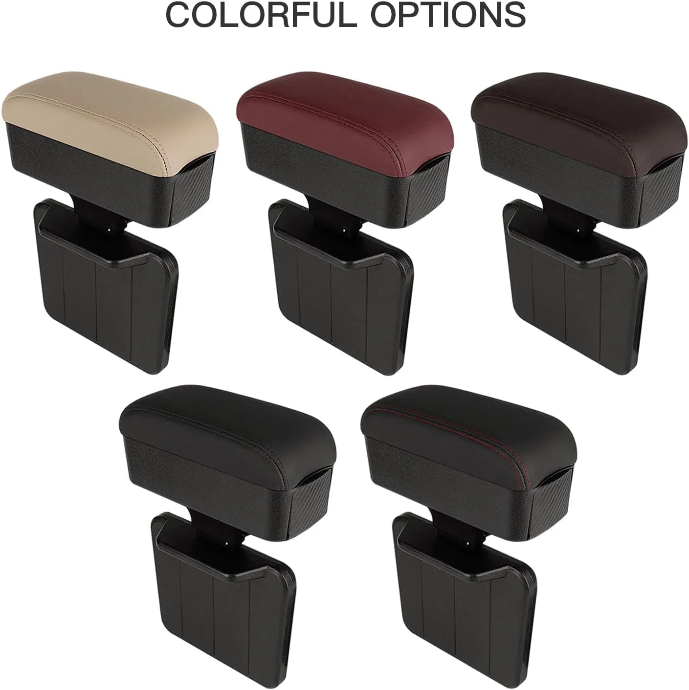 Ruiya Universal Height Adjustable Armrest Box with Wireless Charger