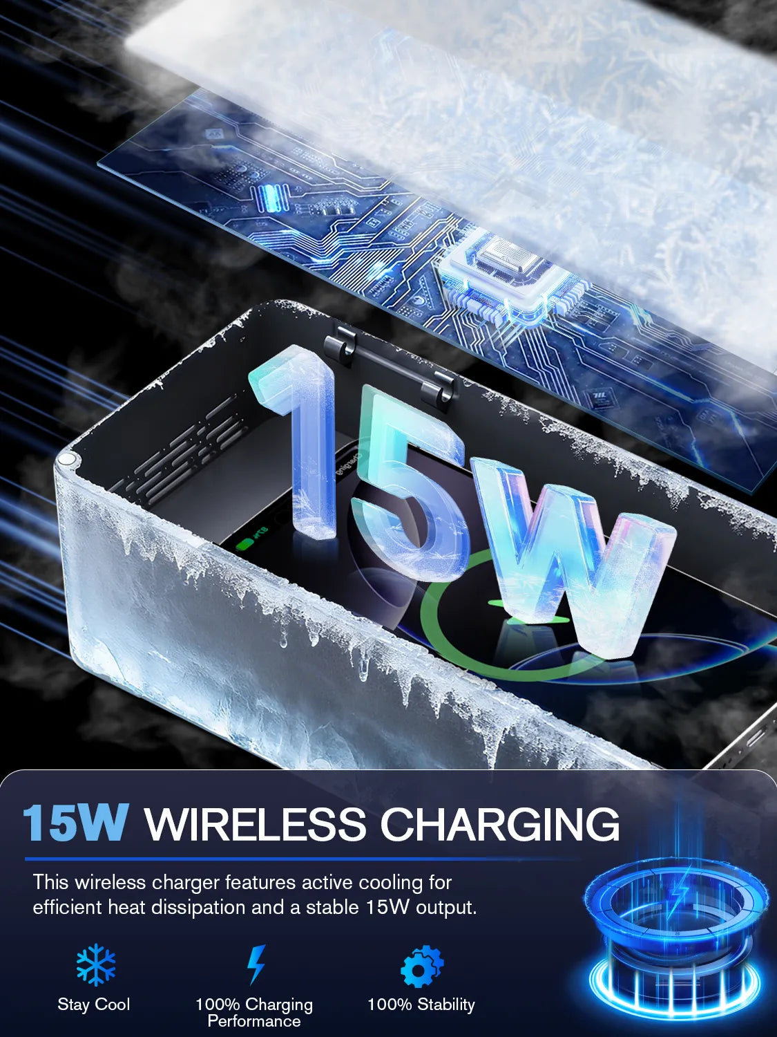 Ruiya Upgraded Universal Height Adjustable Wireless Charge Armrest Storage box