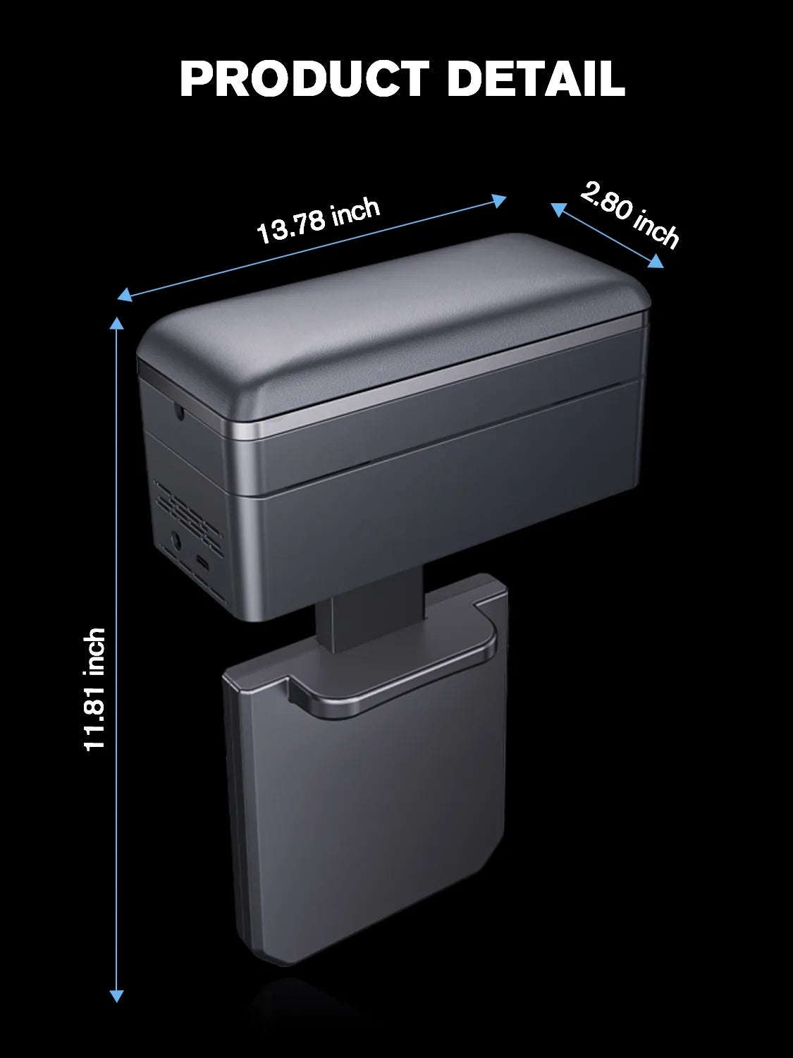 Ruiya Upgraded Universal Height Adjustable Wireless Charge Armrest Storage box