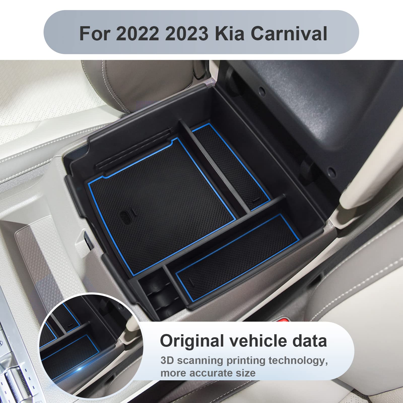 Kia Carnival MPV Center Armrest Storage Tray 2022+ - LFOTPP Car Accessories