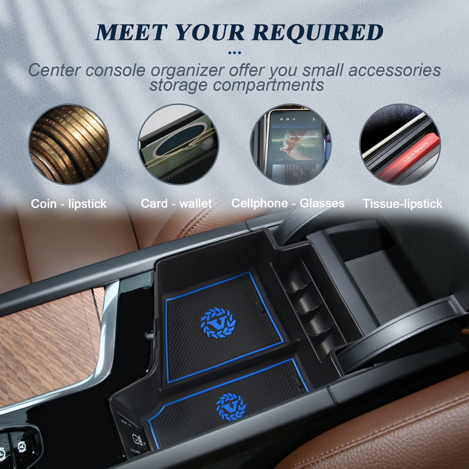 Volvo XC60 XC90 S90 V90 Center Armrest Storage Tray 2023+ - LFOTPP Car Accessories