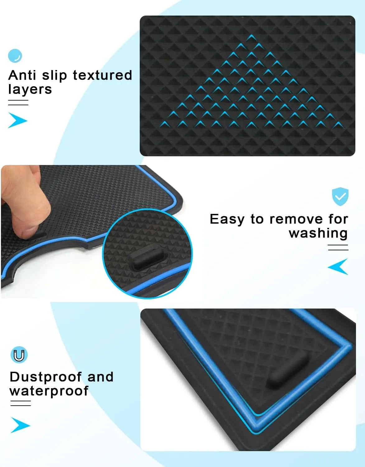 For Jeep Renegade Door Slot Mats Liner  2019-2026