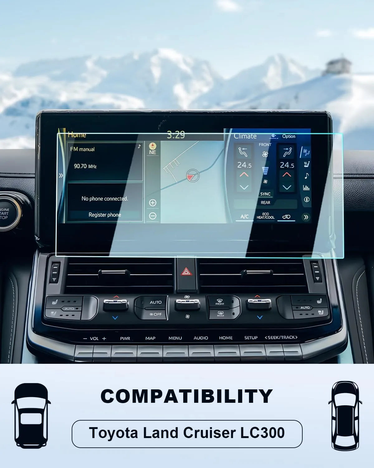 Toyota Land Cruiser Displayschutzfolie 2021+