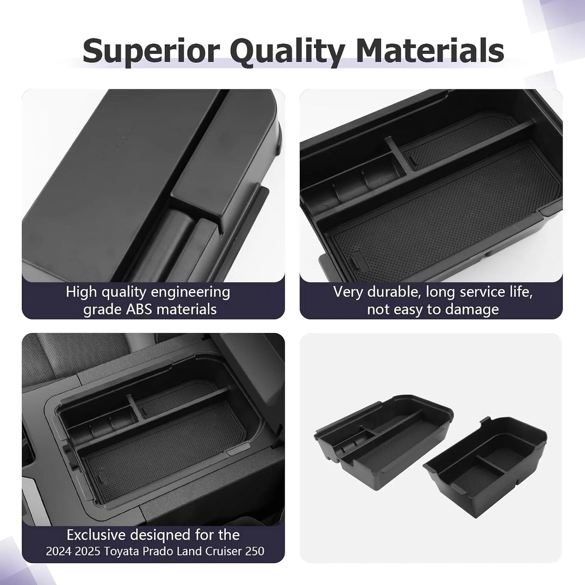 For Toyota Land Cruiser LC250 Prado J250 Center Armrest Organizer 2024 2025 2026