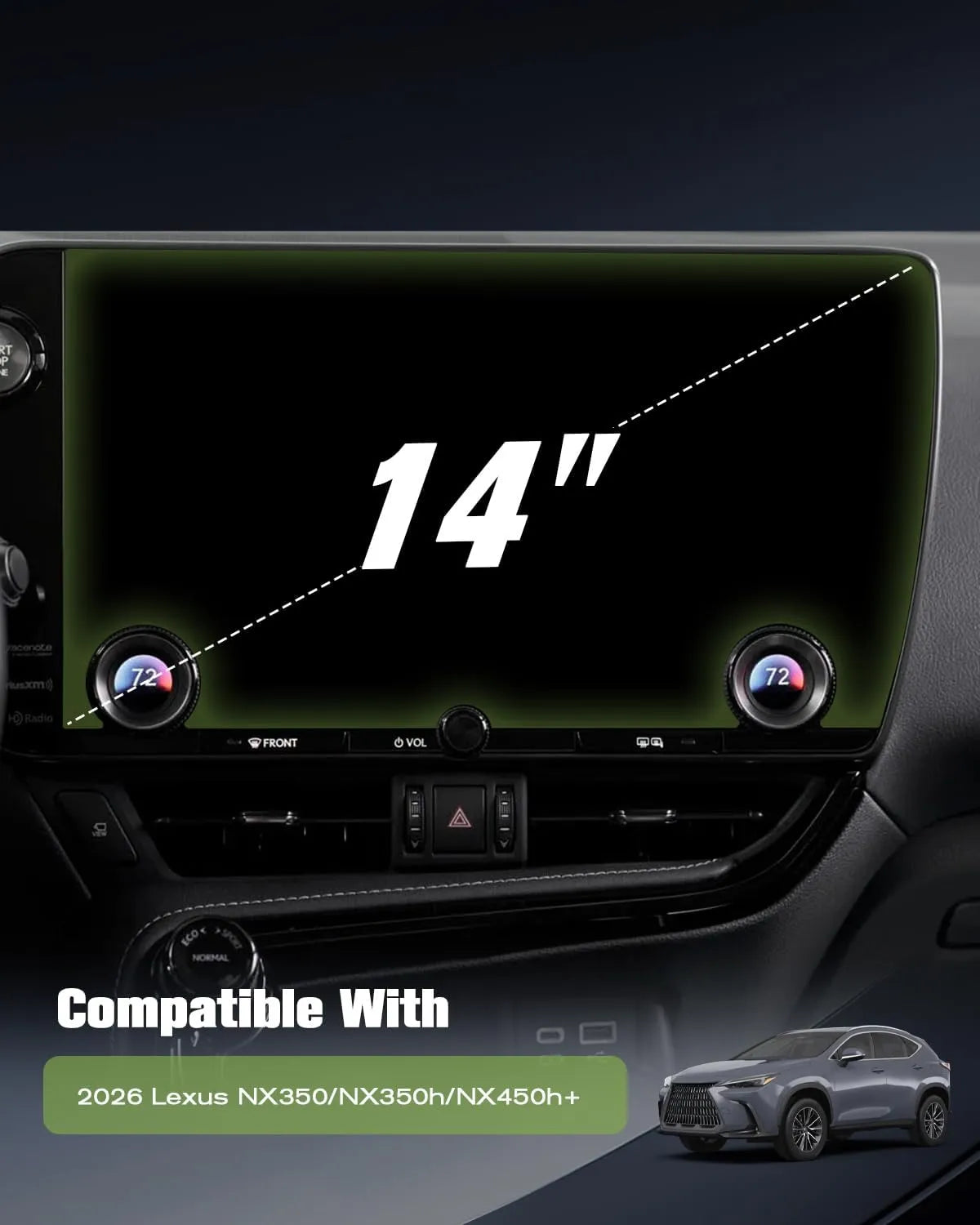 For Lexus NX 250/ NX 350/ NX 350h/ NX 450h+ Navigation Screen Protector 2022+