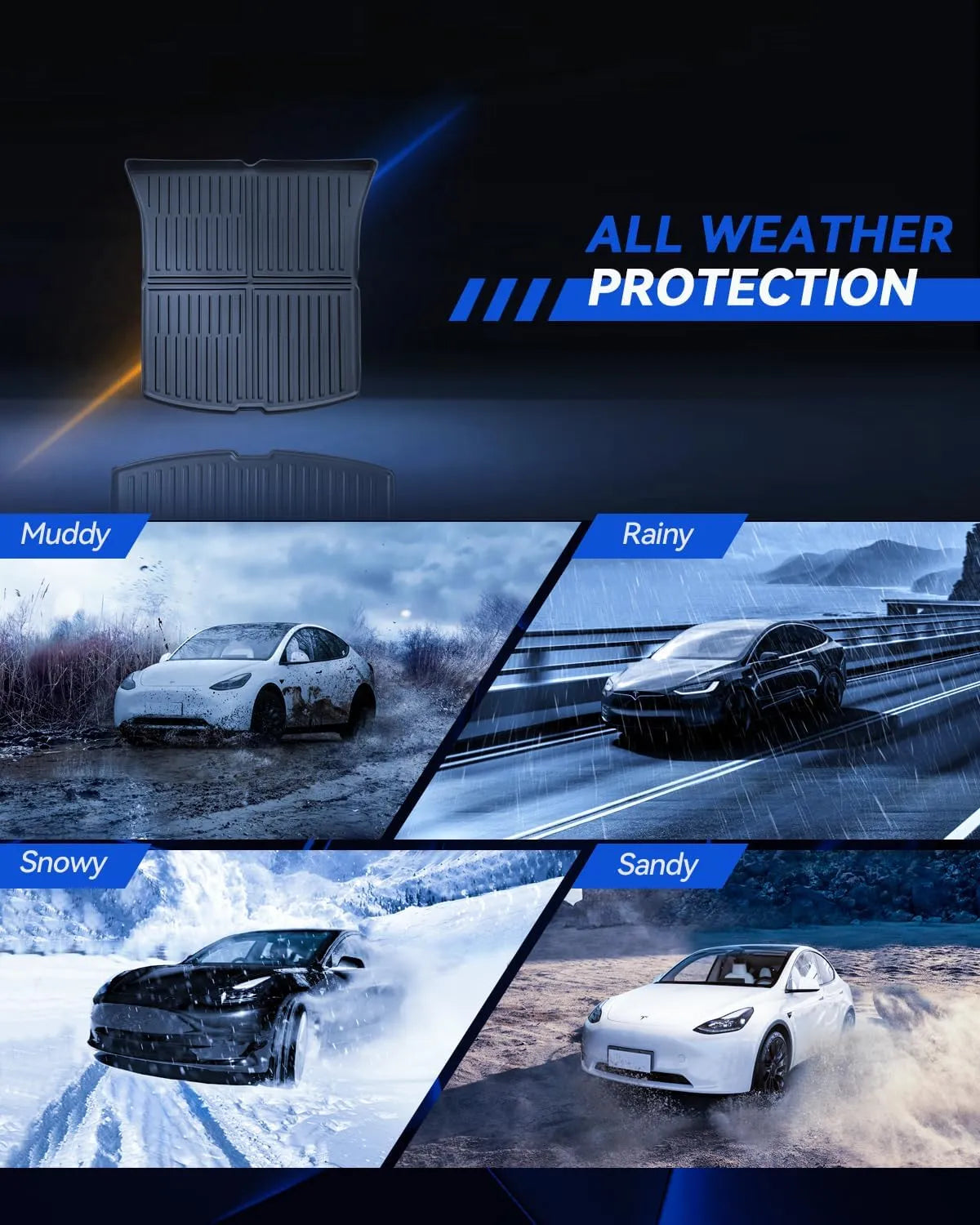 For Tesla Model Y Trunk Mat Rear Seat Back Mats 2025 2026 2027