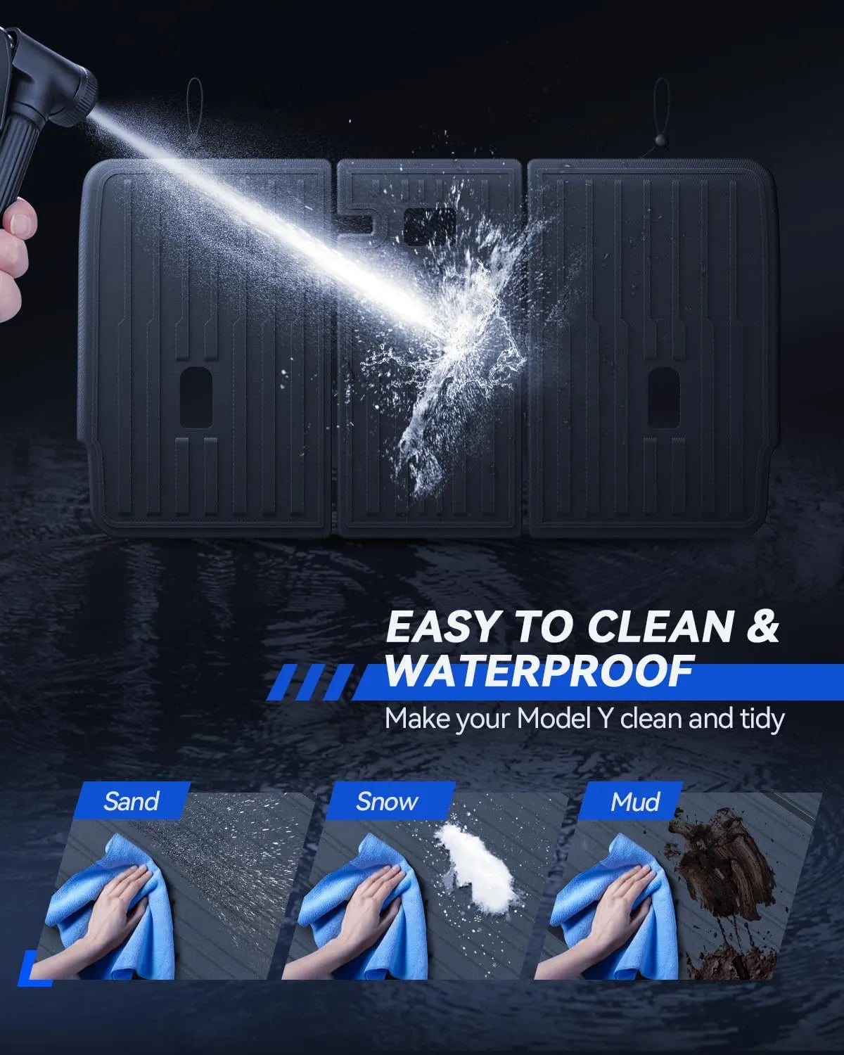 For Tesla Model Y Trunk Mat Rear Seat Back Mats 2025 2026 2027