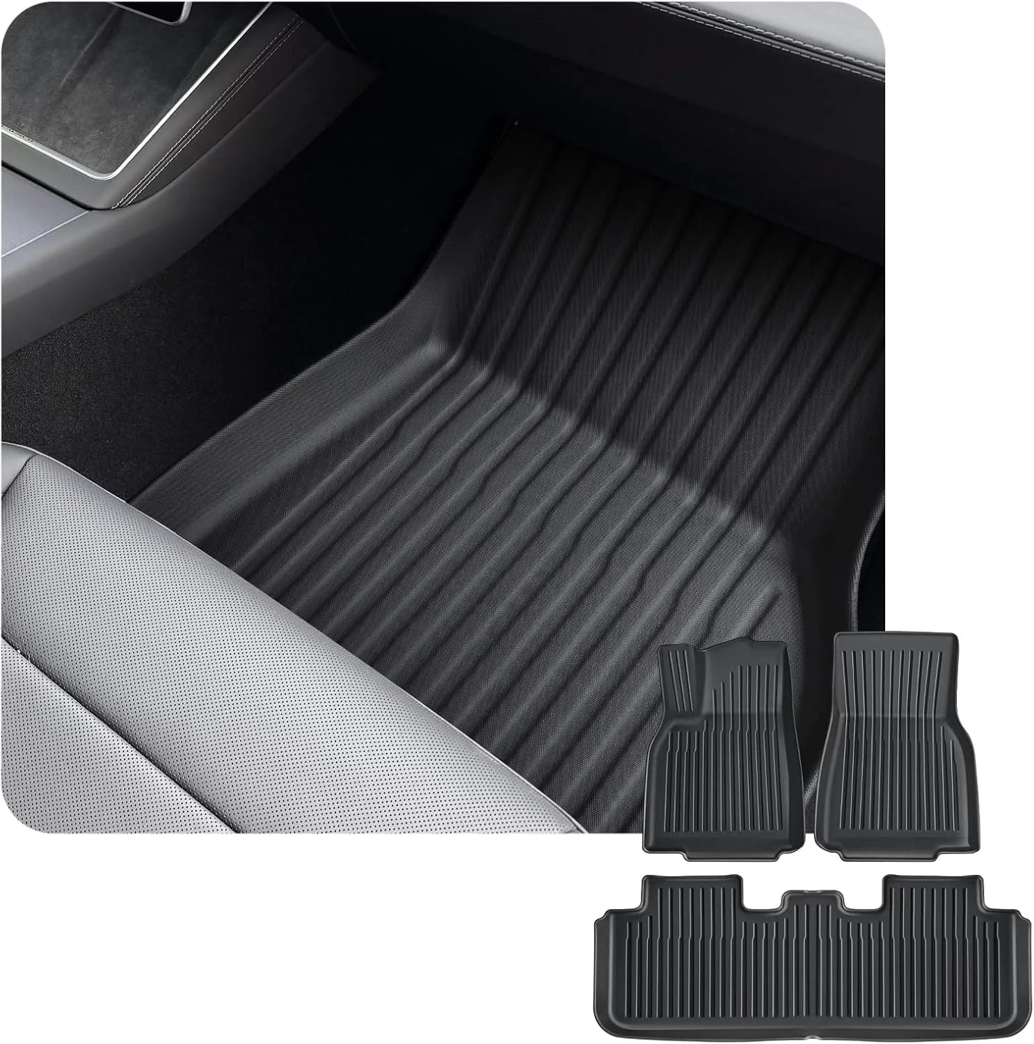 For Tesla Model Y 3D Original All Weather Car Floor Mats 2025 2026 2027