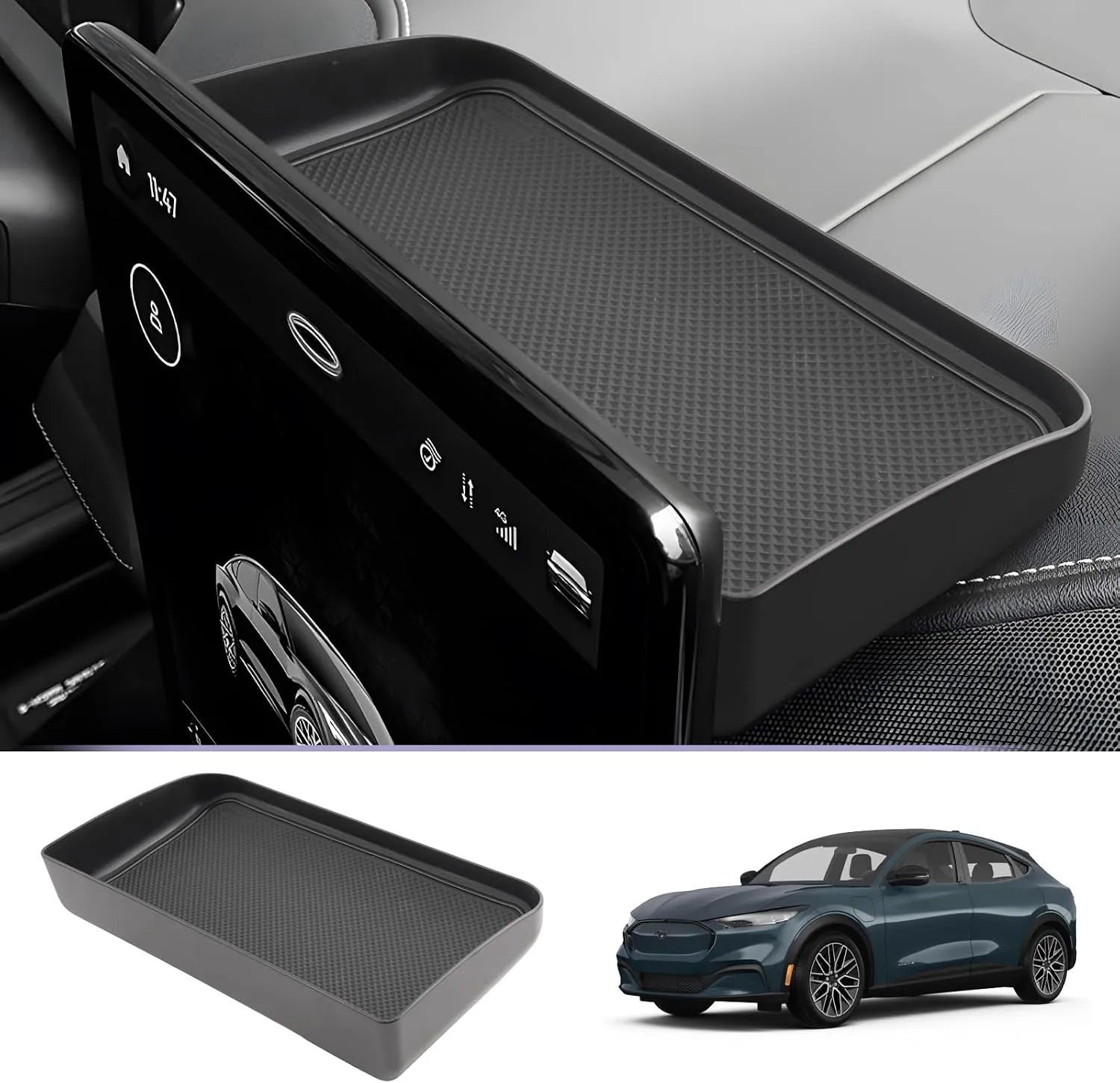 For Ford Mustang Mach E Dashboard Back Storage Tray 2021-2026