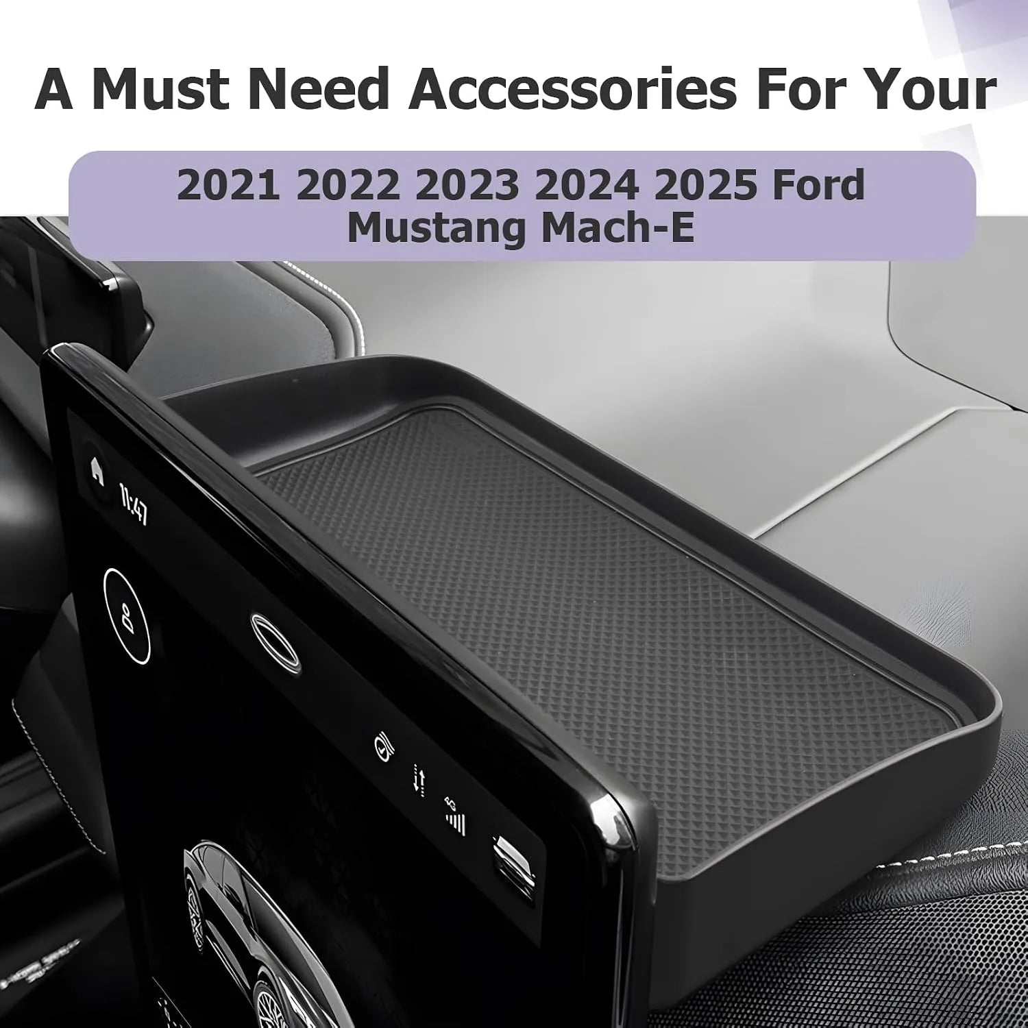 For Ford Mustang Mach E Dashboard Back Storage Tray 2021-2026