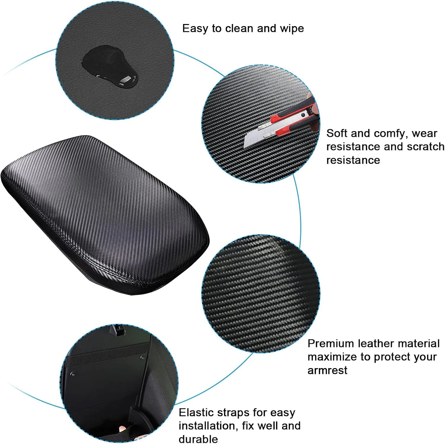 For Toyota RAV4 5 Armrest Cover 2019-2025