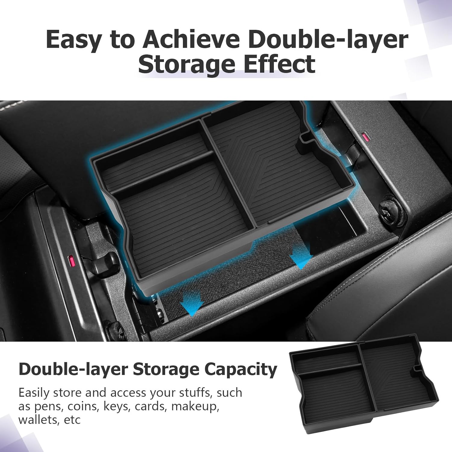 For Toyota RAV4 Armrest Storage Tray 2026 2027