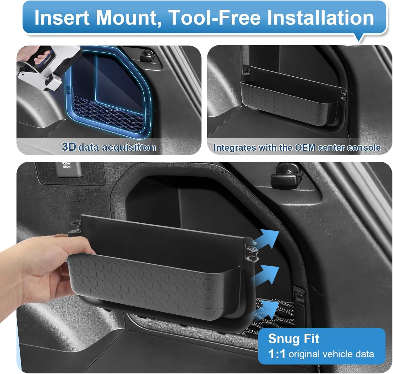 For Toyota RAV4 Cargo Side Pockets Insert 2026 2027