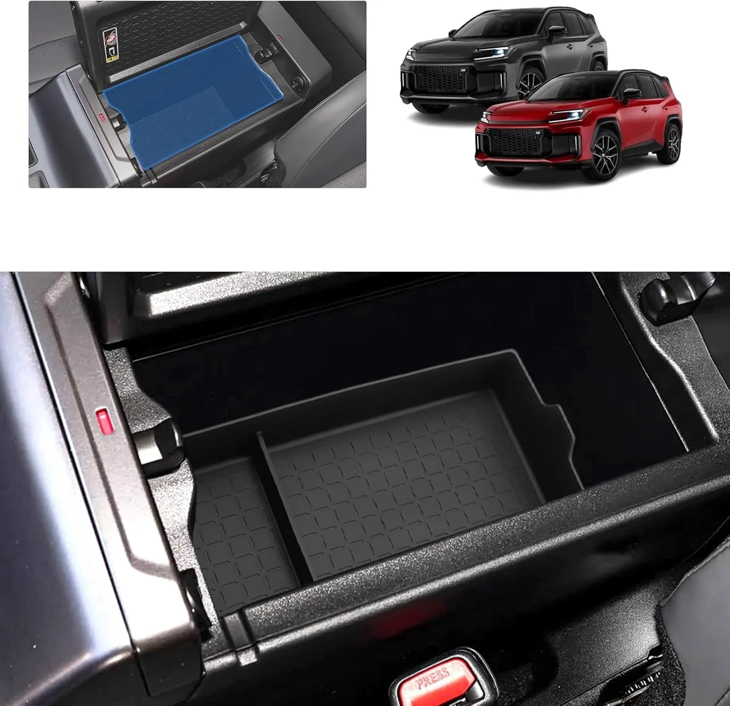 For Toyota RAV4 Center Console Armrest Bottom Liner 2026 2027