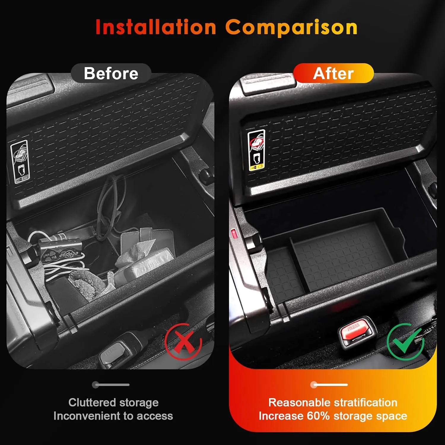 For Toyota RAV4 Center Console Armrest Bottom Liner 2026 2027