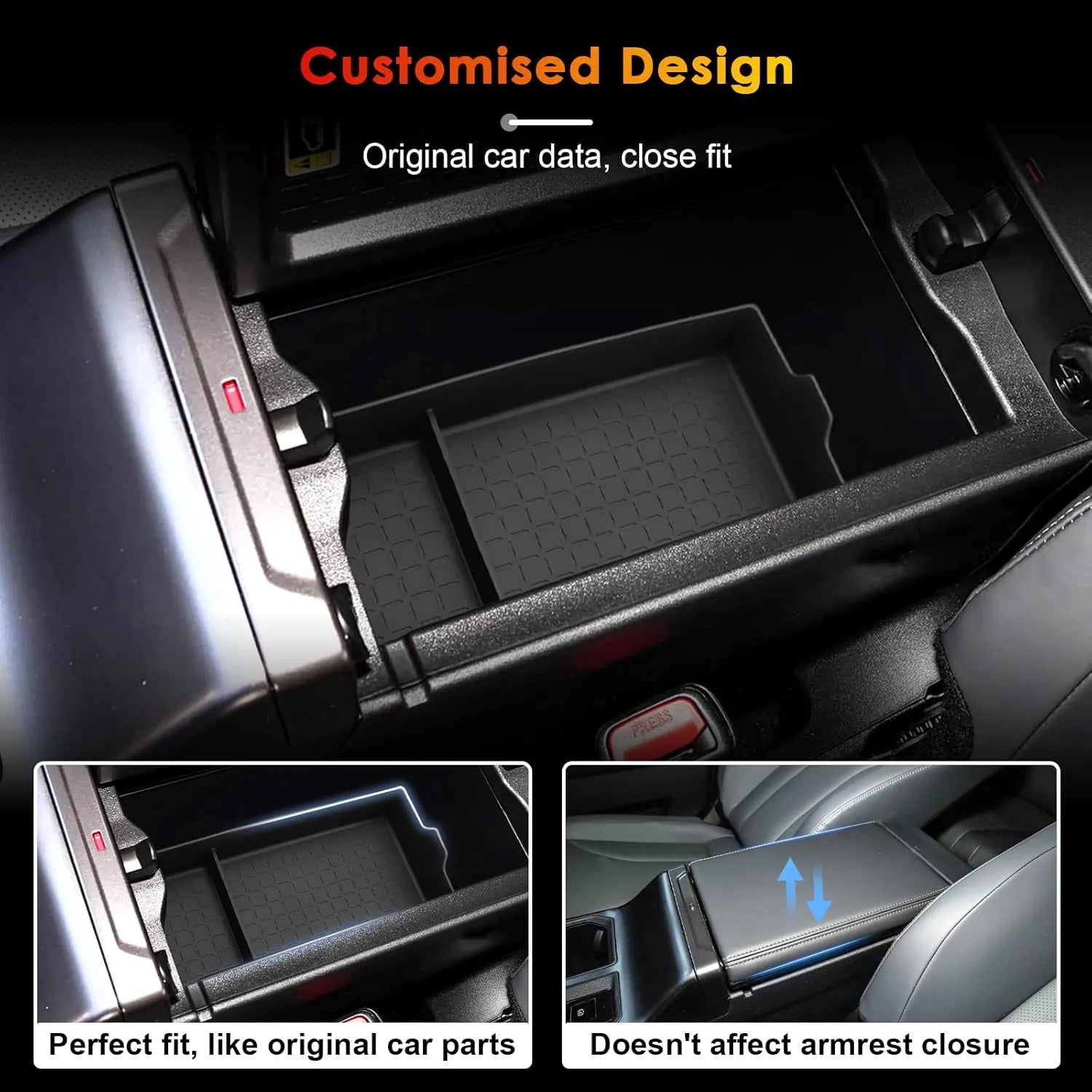 For Toyota RAV4 Center Console Armrest Bottom Liner 2026 2027