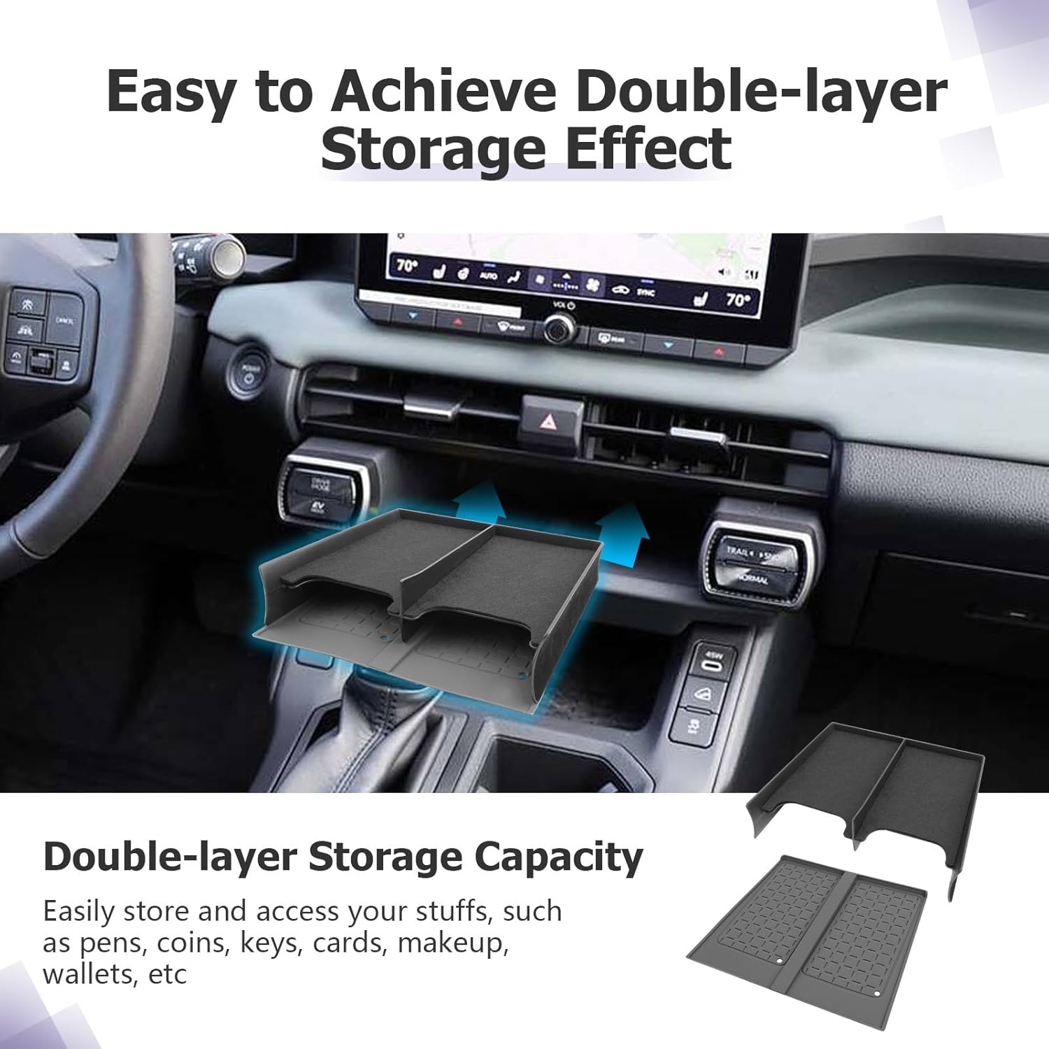 For Toyota RAV4 Central Console Secondary Storage Box 2026 2027